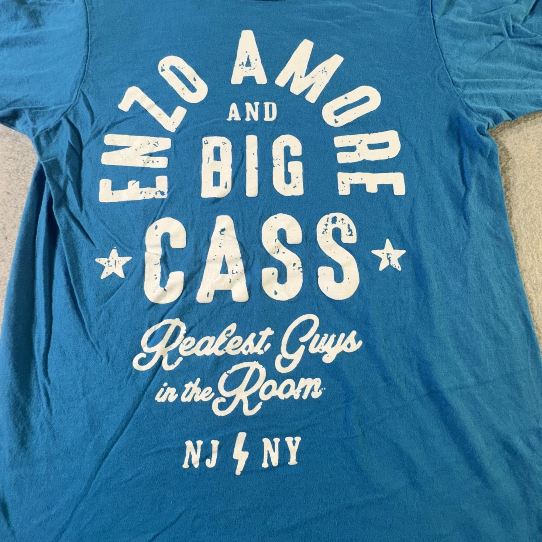 Ripple Junction WWE Shirt Mens Small Blue Realest Guys Graphic Tee Enzo Amore Big Cass NJ NY Size US S / EU 44-46 / 1 - 2 Thumbnail