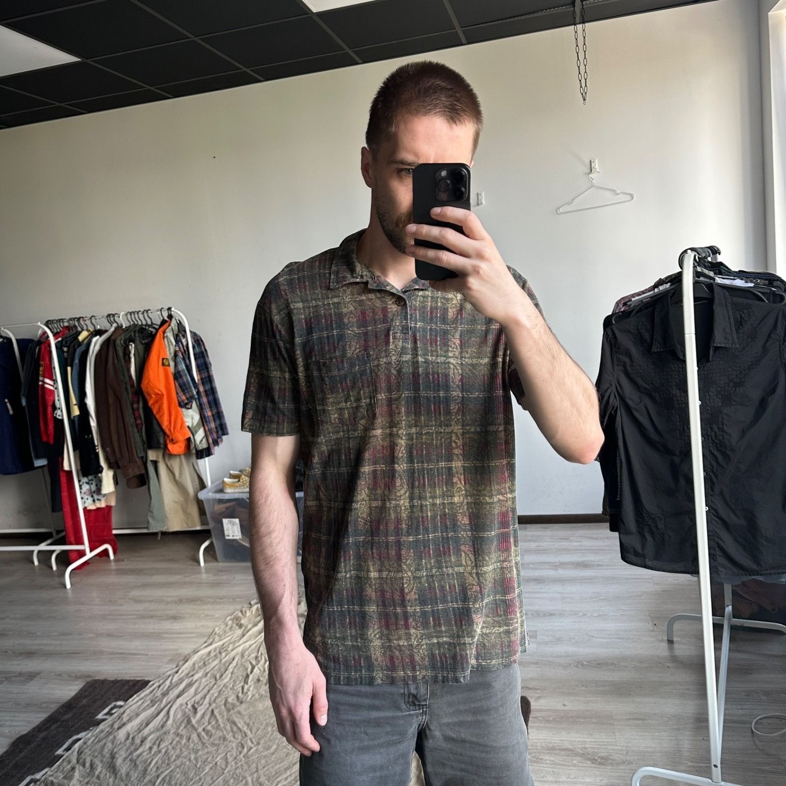 Polo Ralph Lauren Polo Ralph Lauren Men's Plaid Polo Shirt Grunge Style Size L Size US L / EU 52-54 / 3 - 2 Thumbnail