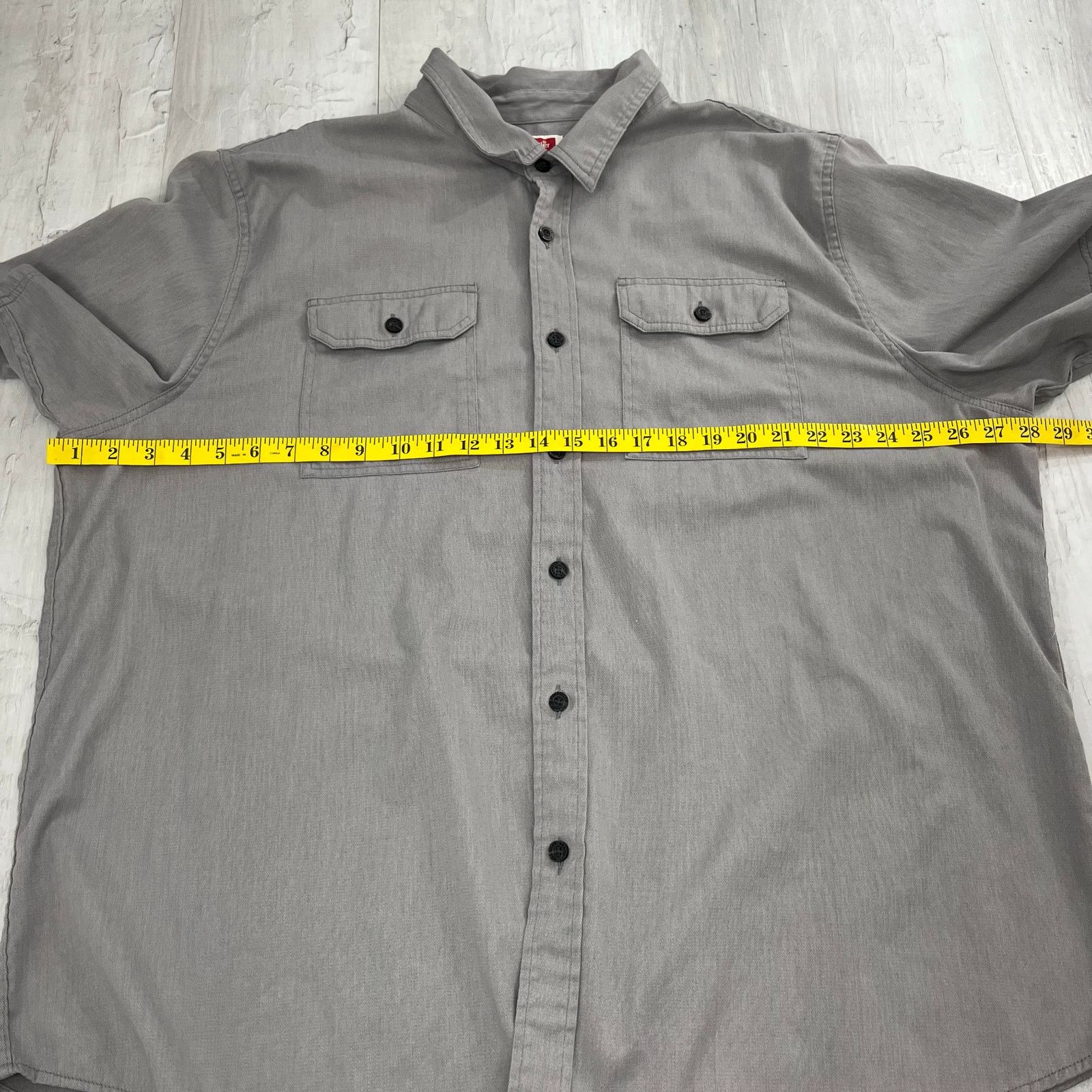 Wrangler Wrangler Men's 2XL Gray Short Sleeve Button Down Shirt Size US XXL / EU 58 / 5 - 7 Thumbnail