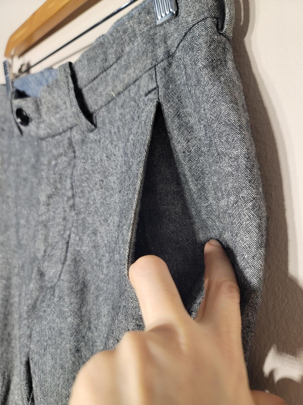 Gustin Gustin Grey Herringbone Pant Sz 29/30 Quiet Lux Minimalist Size 36R - 5 Thumbnail