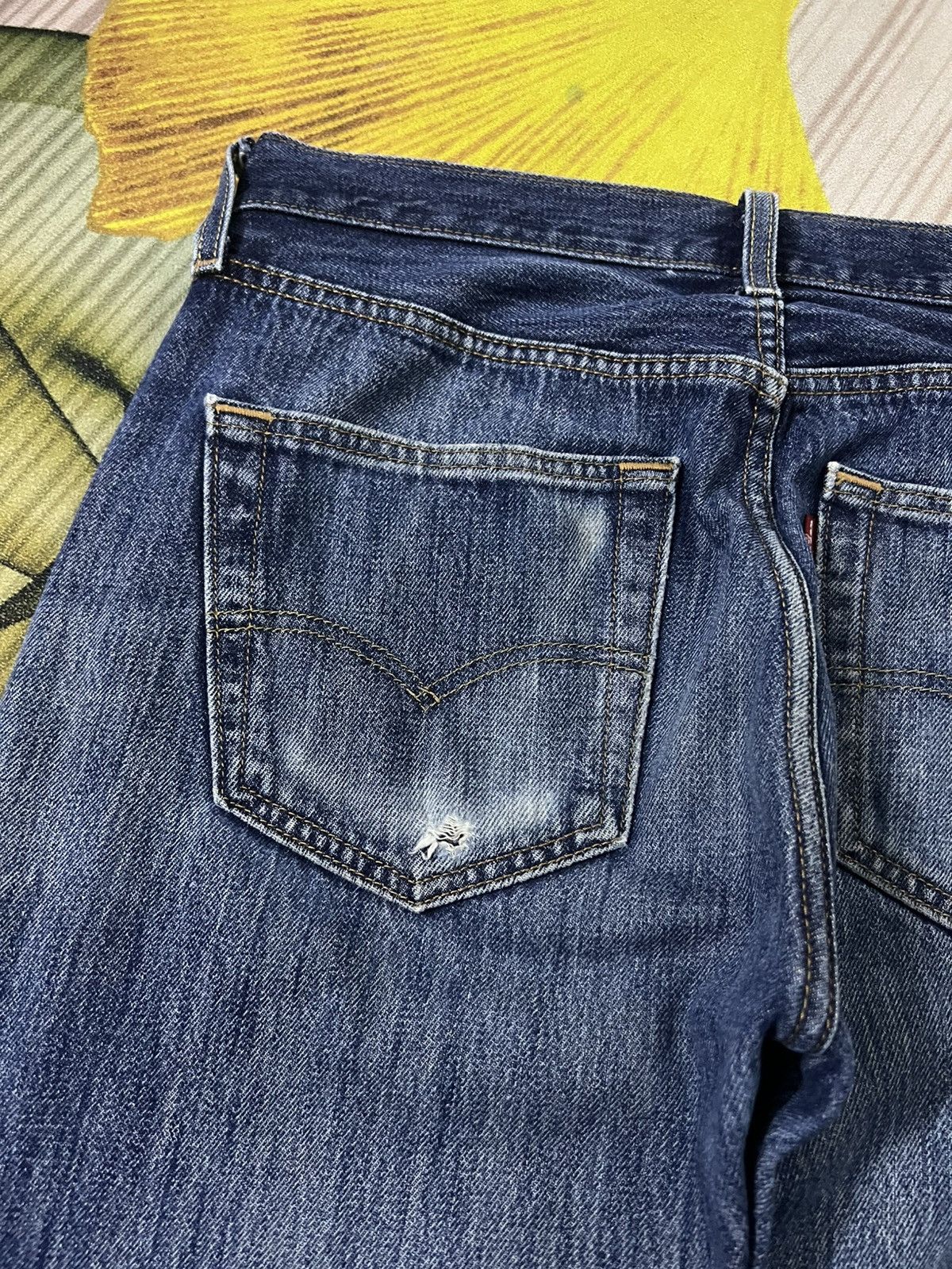 Levi's 💥Rare Vintage Levis 501 Distress Jean Size US 31 - 16 Thumbnail