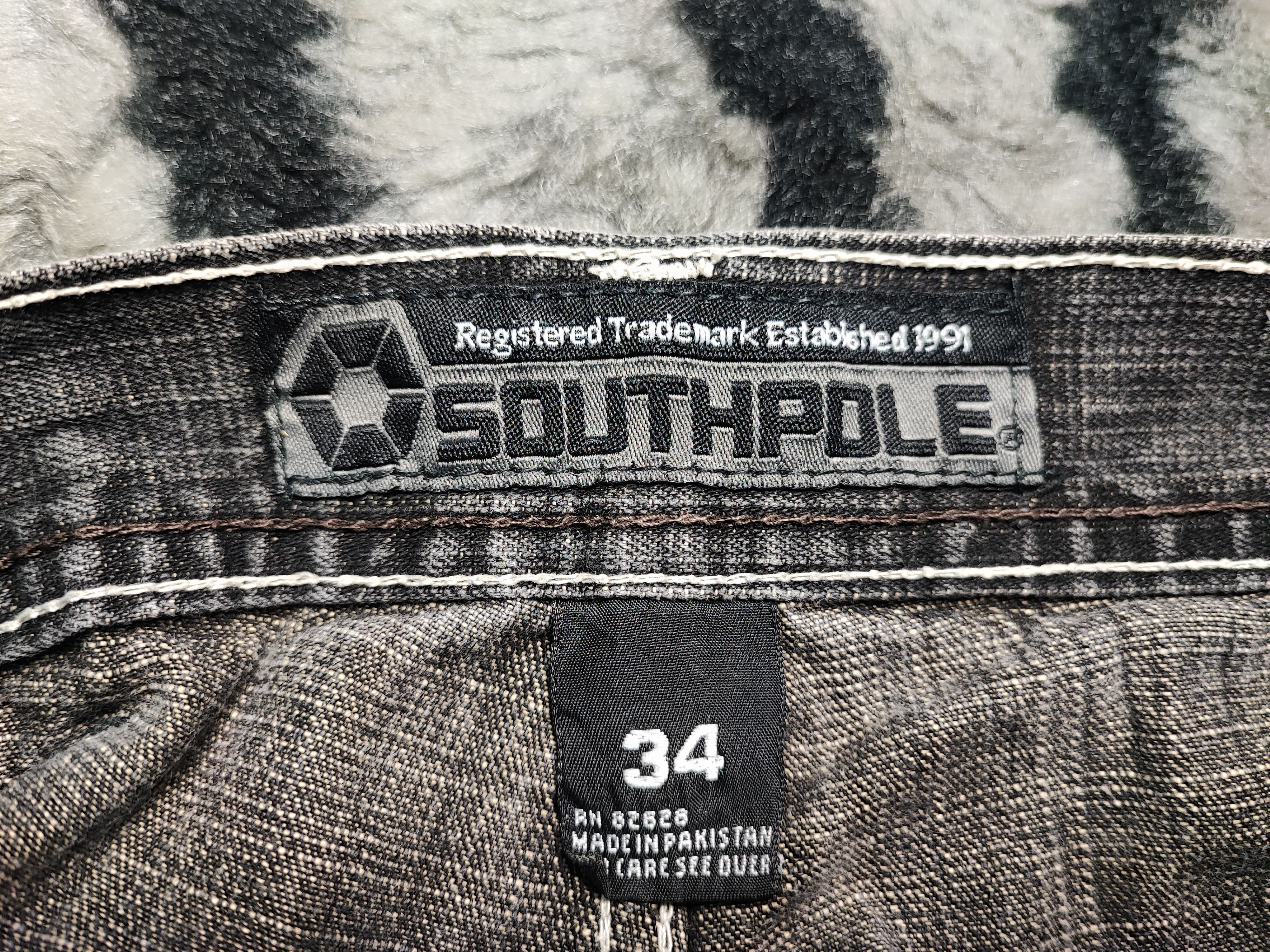 Southpole Crazy Y2K Baggy Southpole Jeans Wide Leg Grunge Skater JNCO Size US 33 - 13 Thumbnail