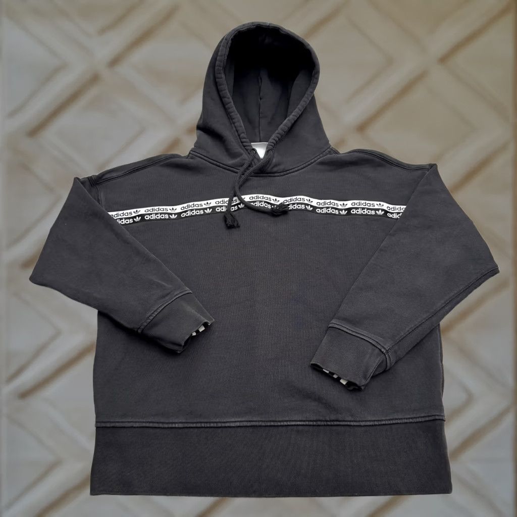 Adidas Adidas Hoodie Pullover Sweatshirt Black Small Womens Cotton Activewear Ryv Tape Size S / US 4 / IT 40 - 1 Thumbnail
