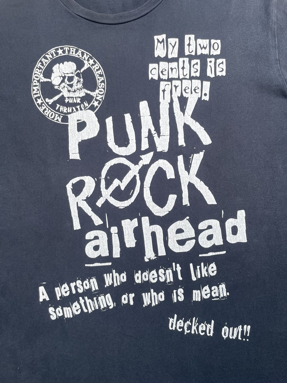 Japanese Brand Punk Rock Airhead Thruxton Tshirt Size US XL / EU 56 / 4 - 17 Thumbnail
