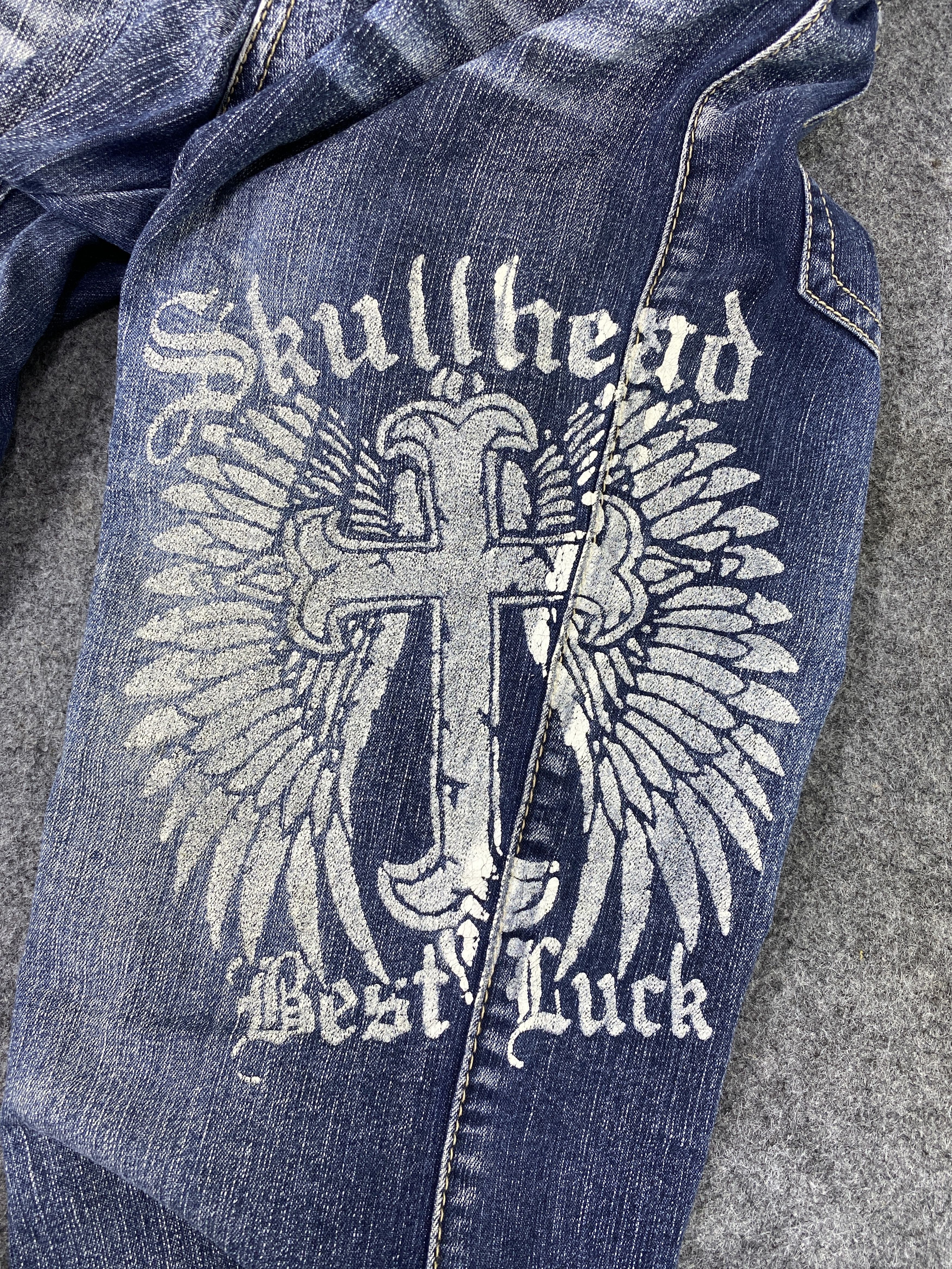 Japanese Brand Flag Stone Blue Wash Jeans - J982 Size US 27 - 12 Thumbnail