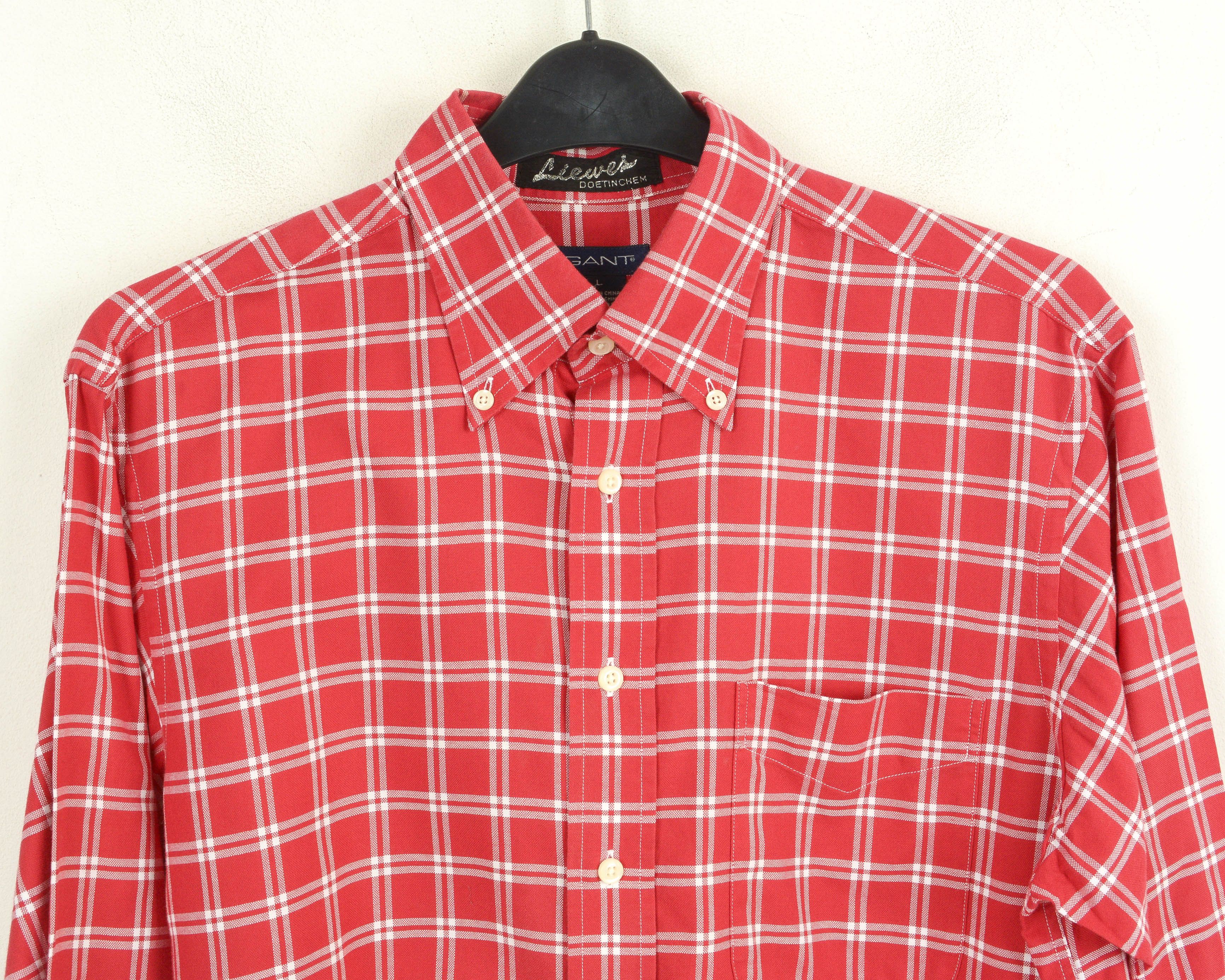 Gant Casual Shirt Button Up Long Sleeve Check Plaid Formal Size US L / EU 52-54 / 3 - 2 Thumbnail