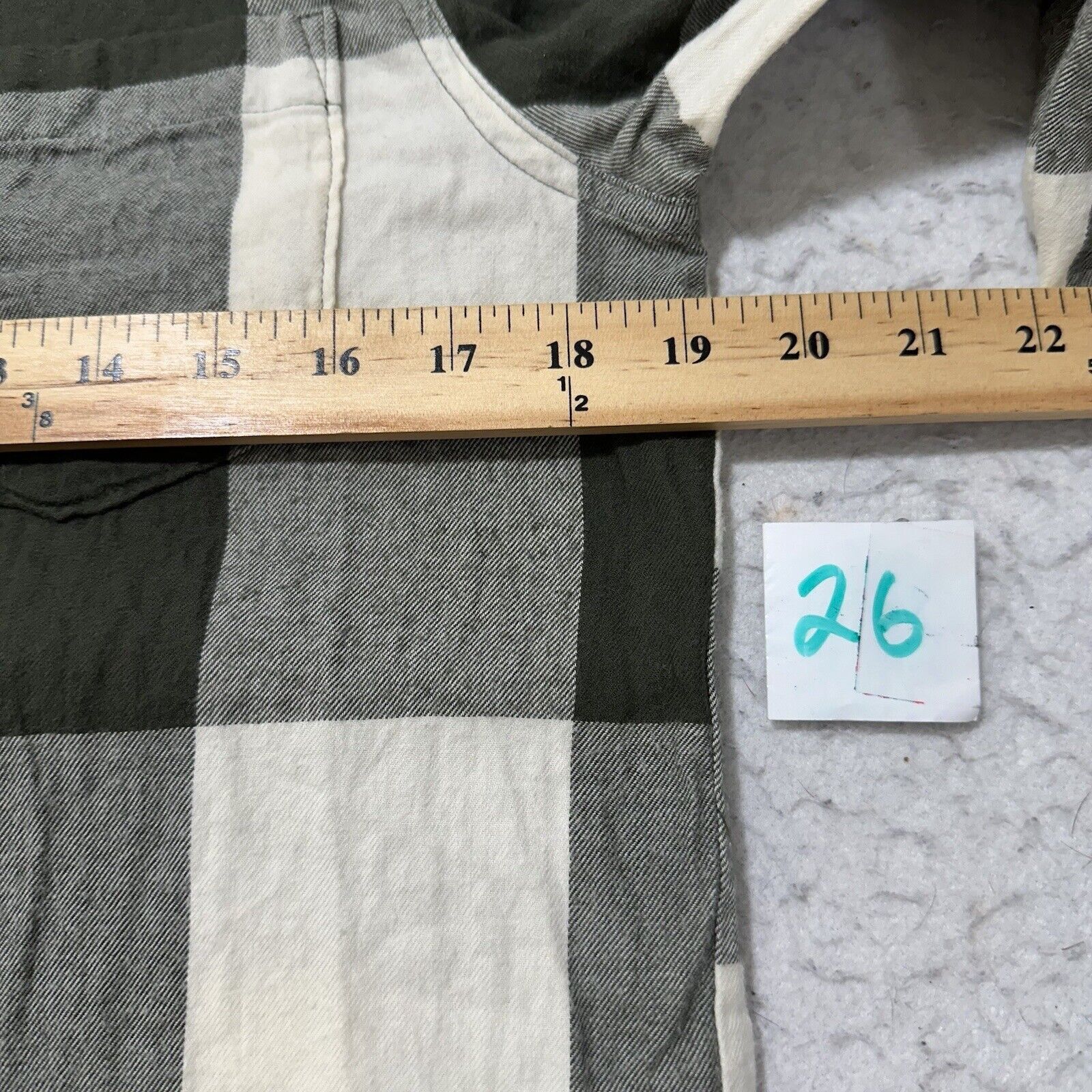 Old Navy Old Navy Petite Small Green White Plaid Button Down Shirt Size S / US 4 / IT 40 - 8 Thumbnail
