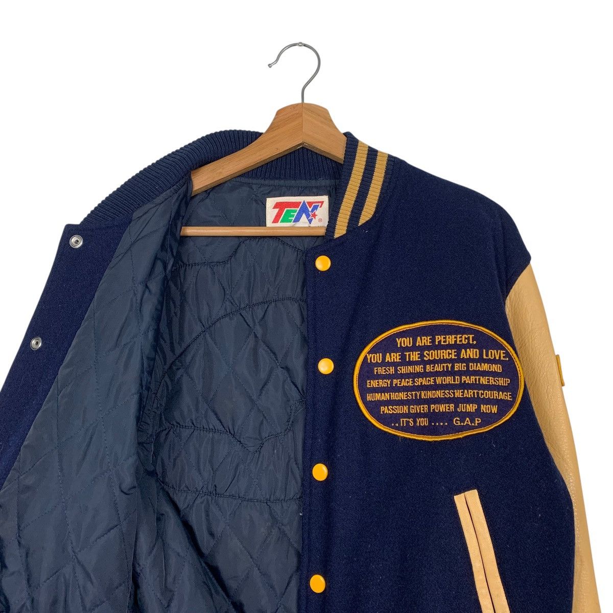 Japanese Brand Living In The Vision 67 GAP Leather Varsity Jacket Size US M / EU 48-50 / 2 - 10 Thumbnail