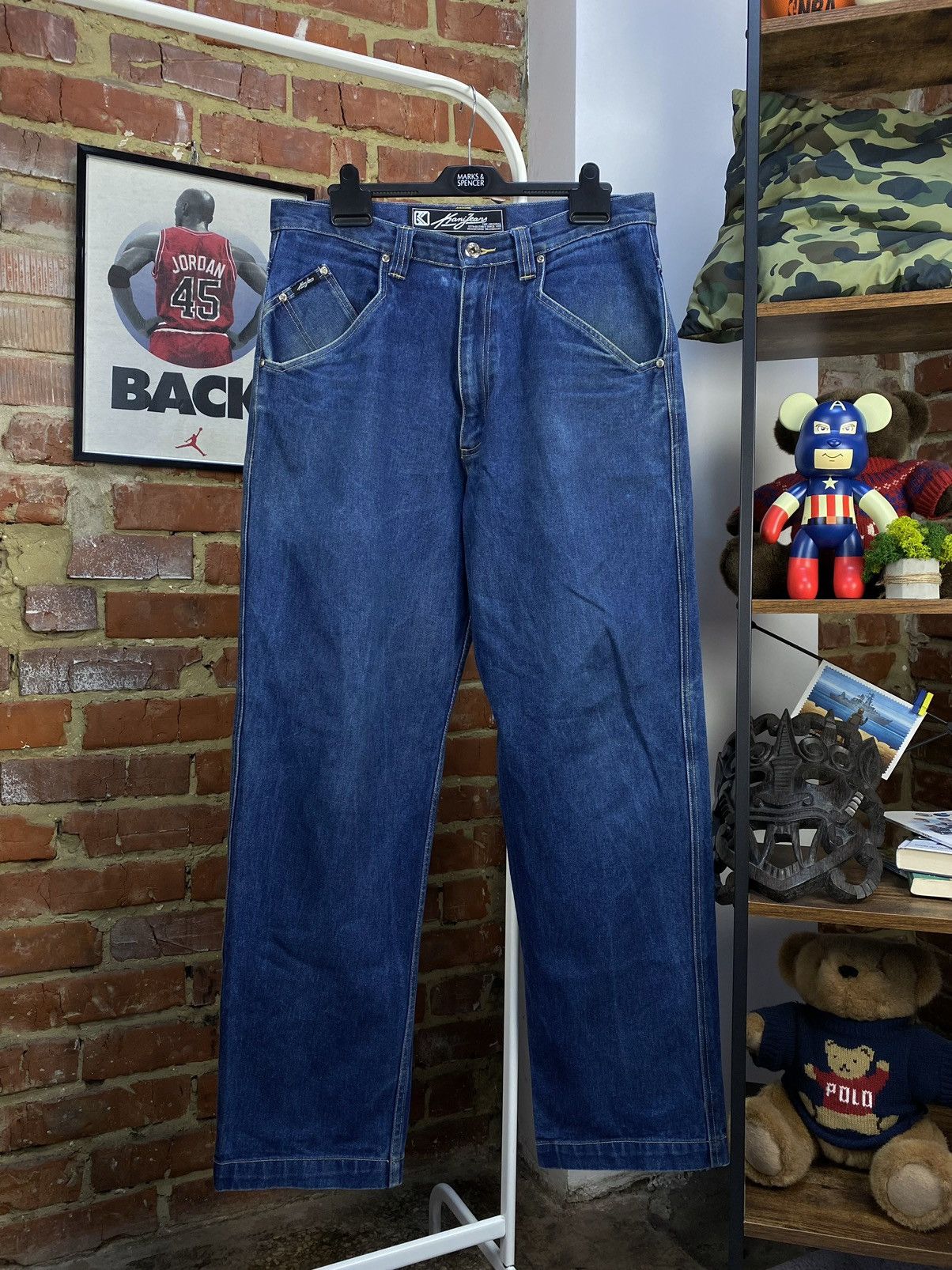 Karl Kani × Vintage Vintage Karl Kani Baggy Big Blue Jeans Size US 34 / EU 50 - 3 Thumbnail