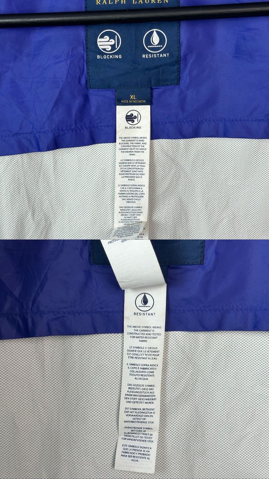 Polo Ralph Lauren Polo Golf Ralph Lauren Wind Water Resistant Blue Nylon Vest Size US XL / EU 56 / 4 - 14 Thumbnail