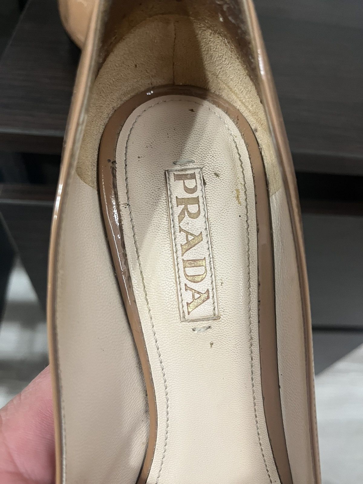 Prada Prada Patent Leather Pumps Pointed Toe Black Platform Heels Size US 9.5 / IT 39.5 - 10 Thumbnail