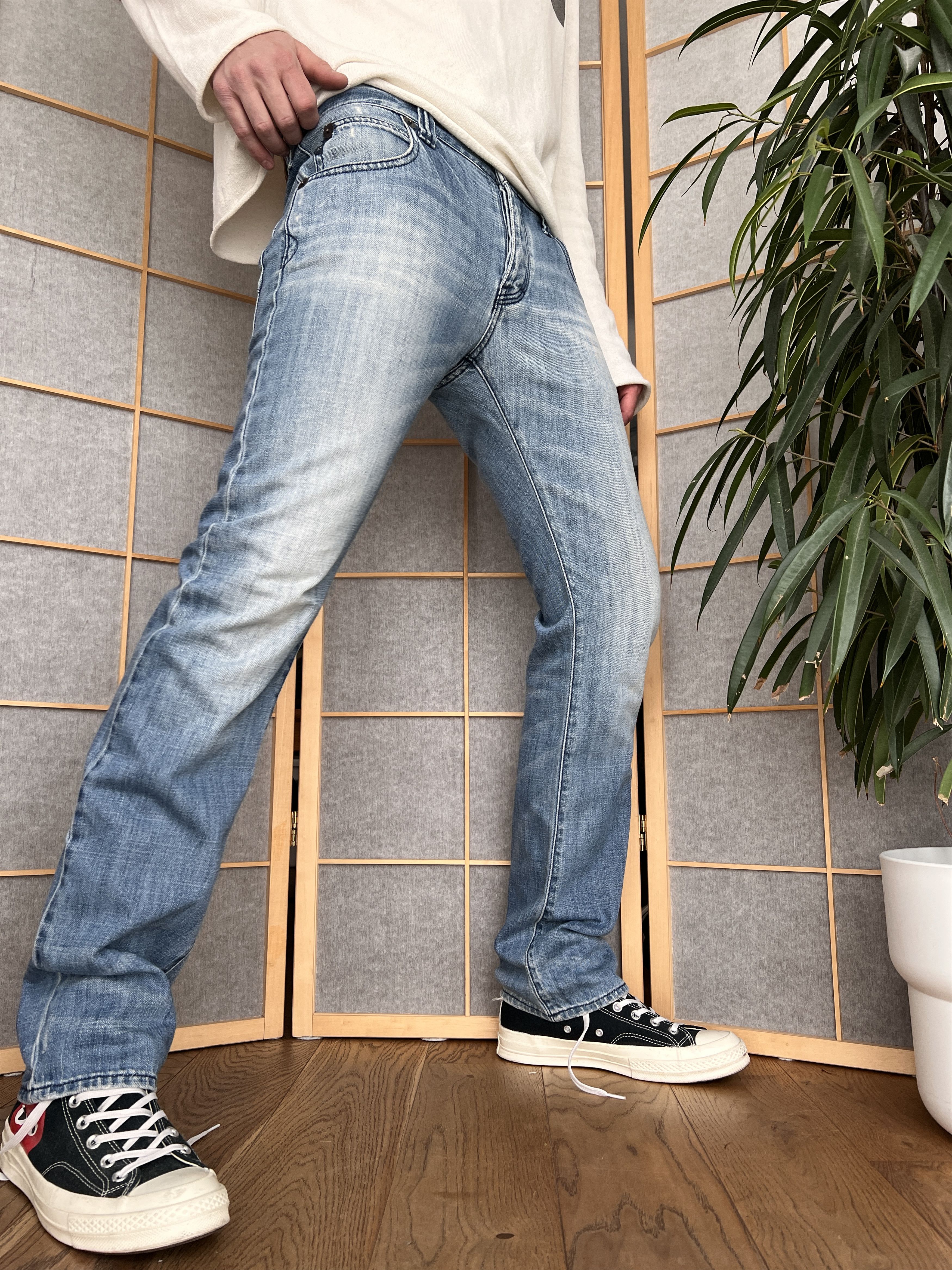 Armani Y2K Armani retro vintage 00s blue denim jeans slim straight Size US 32 / EU 48 - 5 Thumbnail