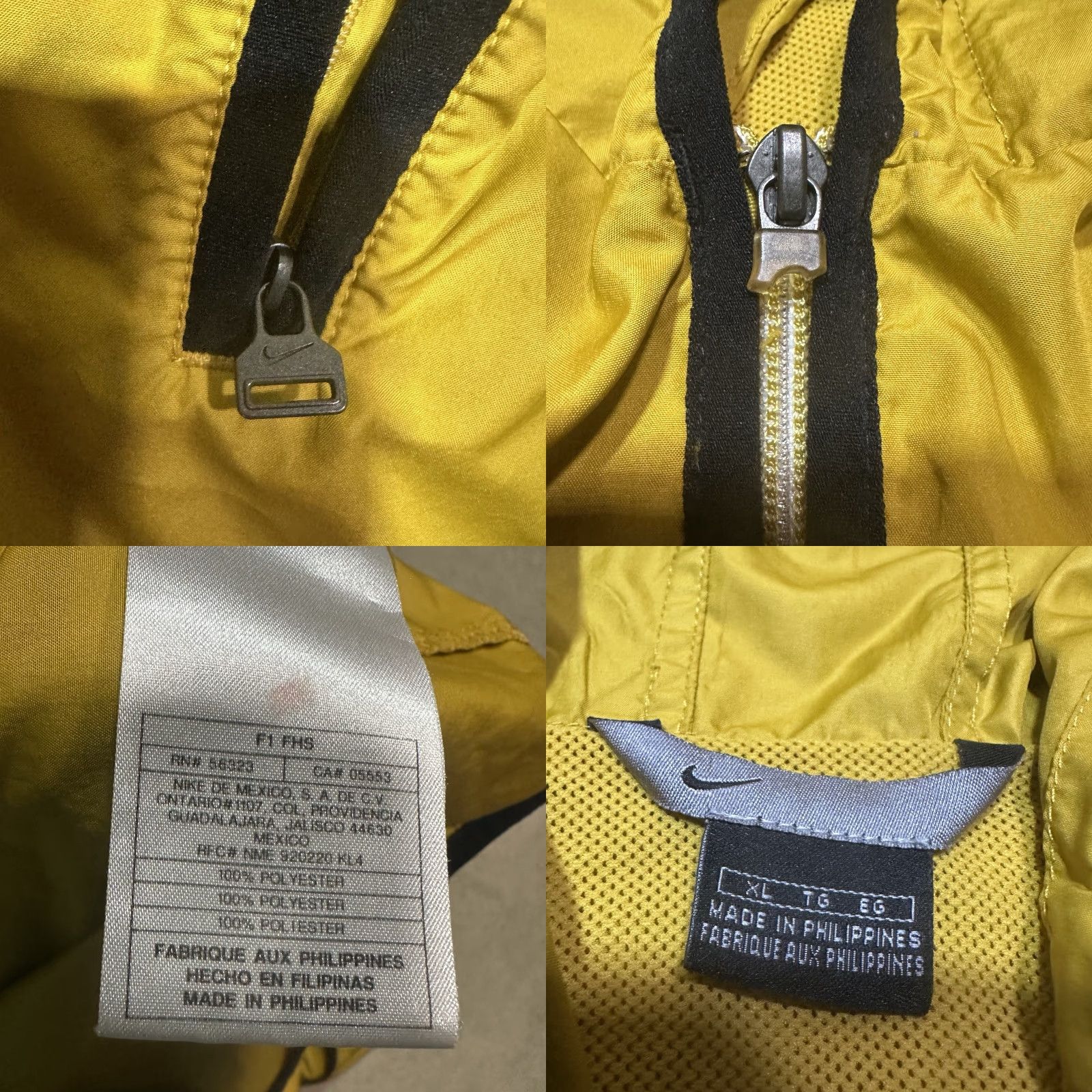 Nike VINTAGE Nike Windbreaker Anorak Jacket Mens XL Gold Mini Swoosh Windbreaker Jacket Logo Nike Team Mens XL Gold Size US XL / EU 56 / 4 - 8 Thumbnail