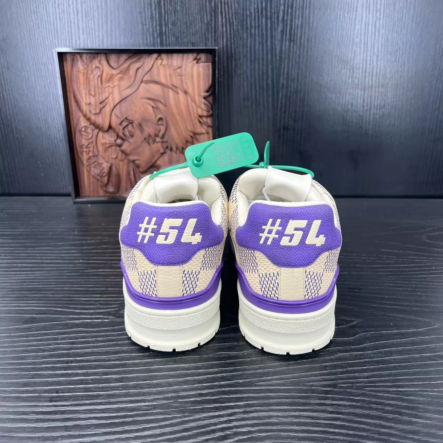 Louis Vuitton LV Trainer White Purple Checkerboard 42 New Size US 8 / EU 41 - 5 Thumbnail