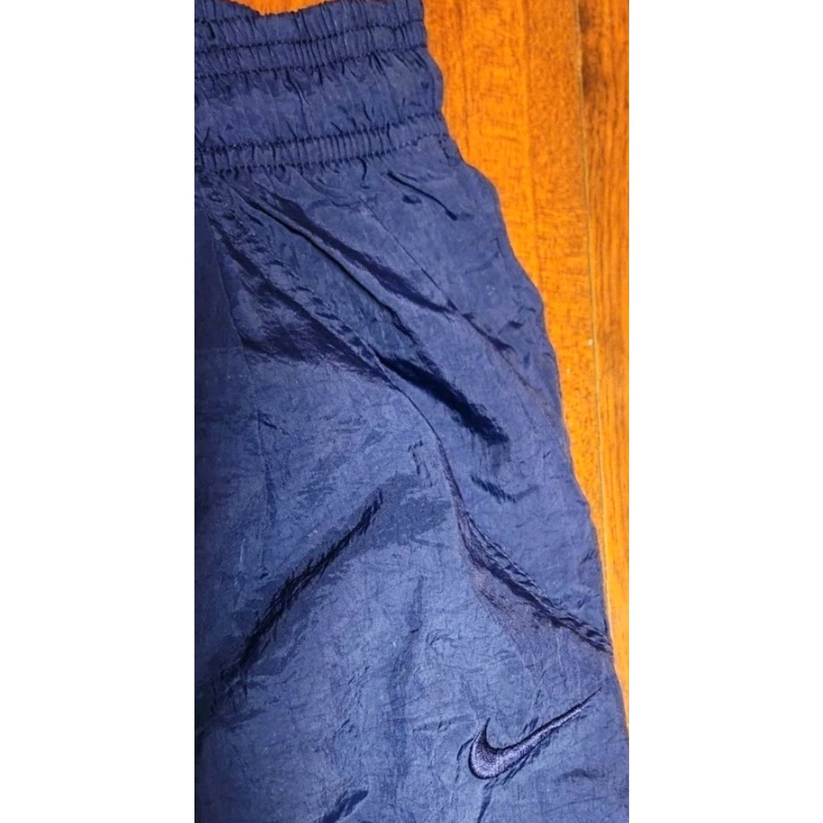 Nike VINTAGE Nike Windbreaker Pants Men L Large Joggers Ankle Zip Nylon Swoosh Track Pants Mens Size US 33 - 5 Thumbnail