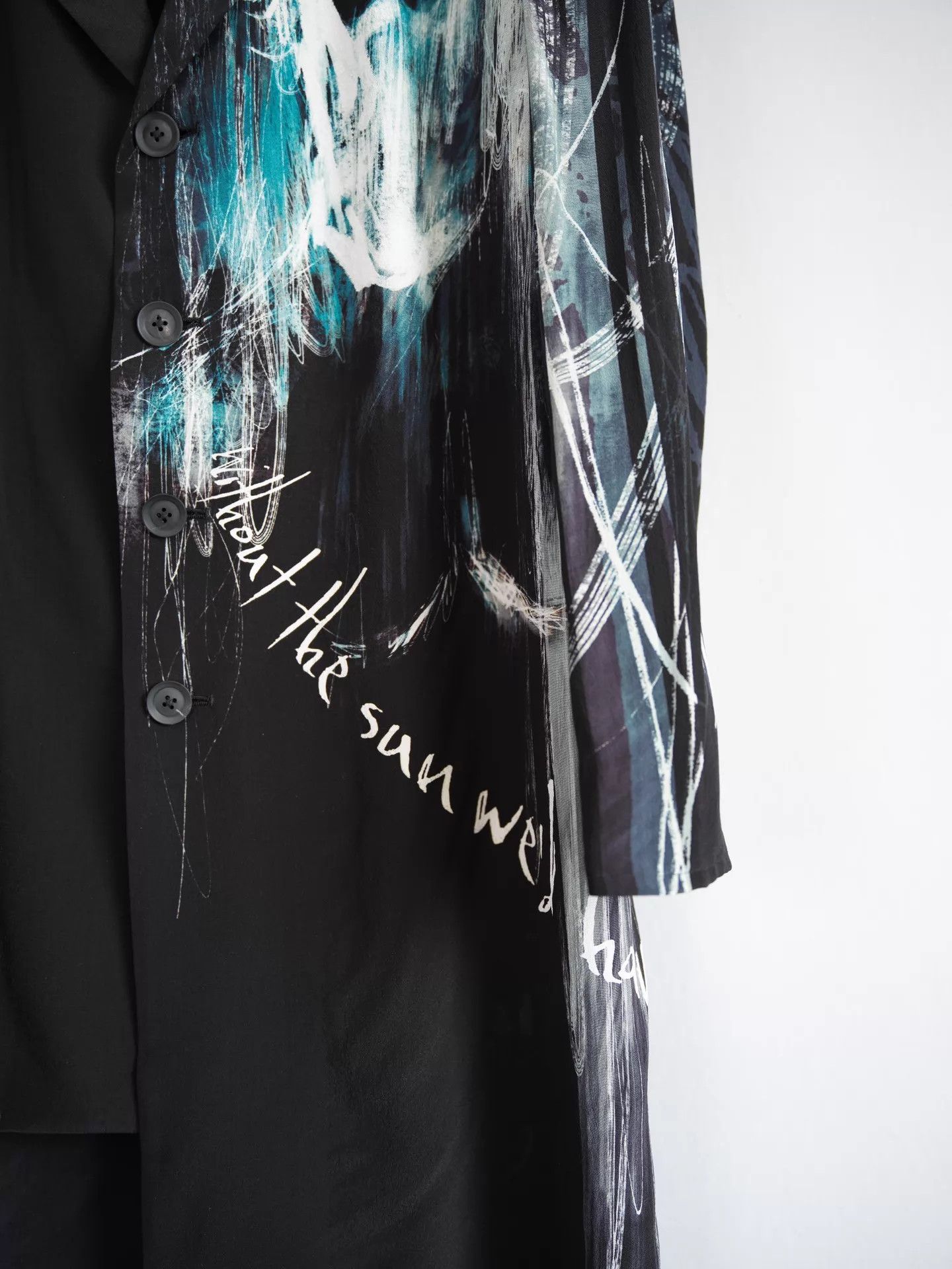 Yohji Yamamoto Yohji Yamamoto 25SS Silk Blue Portrait Double Crepe Jacket Size US M / EU 48-50 / 2 - 7 Thumbnail