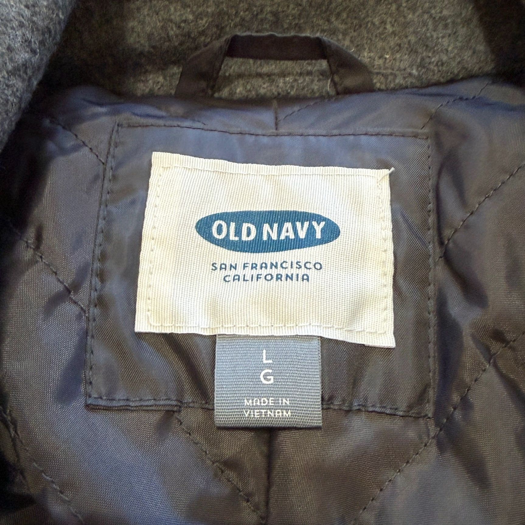 Old Navy Old Navy Pea Coat Mens Large Dark Grey Heather Wool Blend Jacket Size US L / EU 52-54 / 3 - 3 Thumbnail