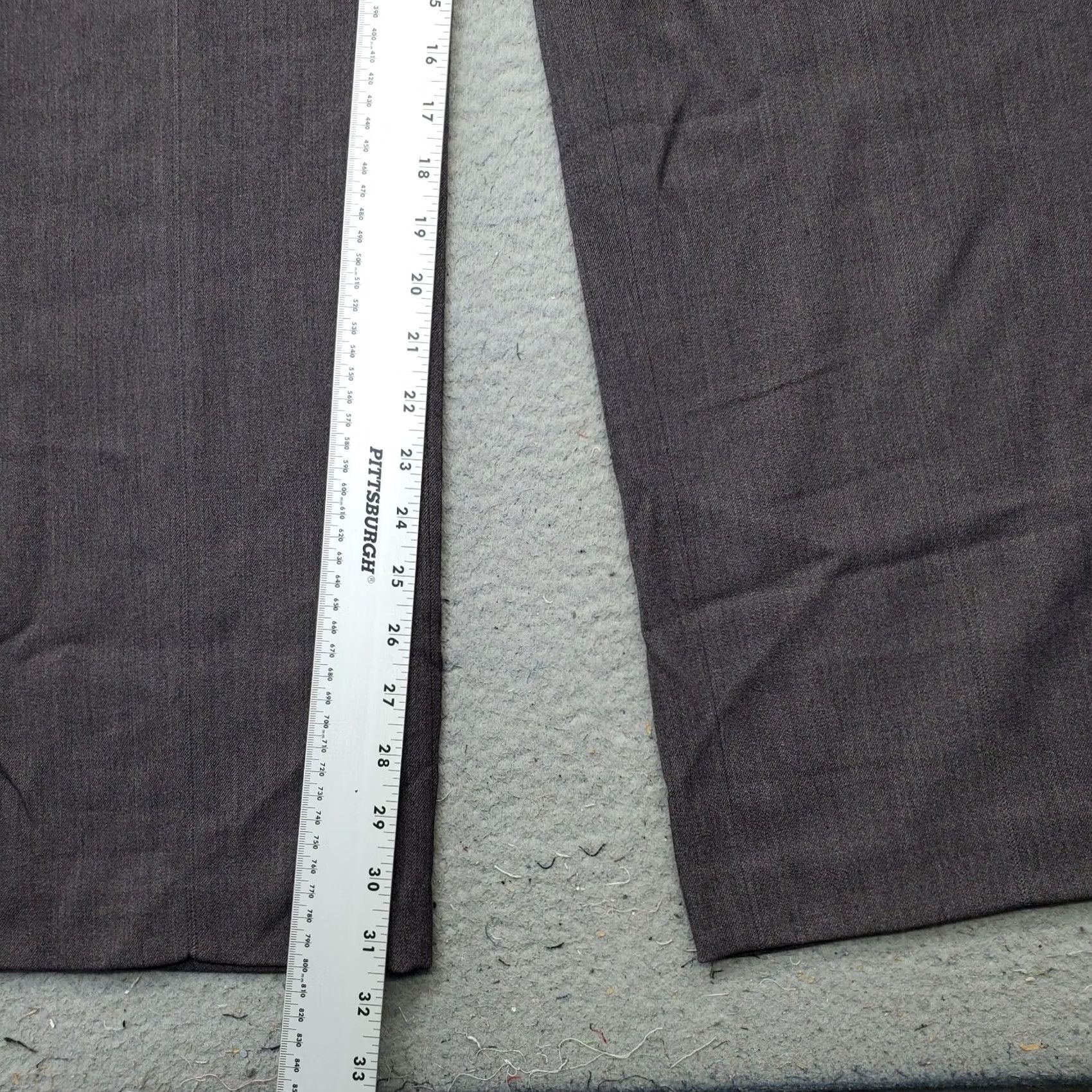 Vintage Rafaella Pants Women's 10 Gray Slimming Curvy Straight Leg Stretch High Waist Pants Size 32" / US 10 / IT 46 - 4 Thumbnail