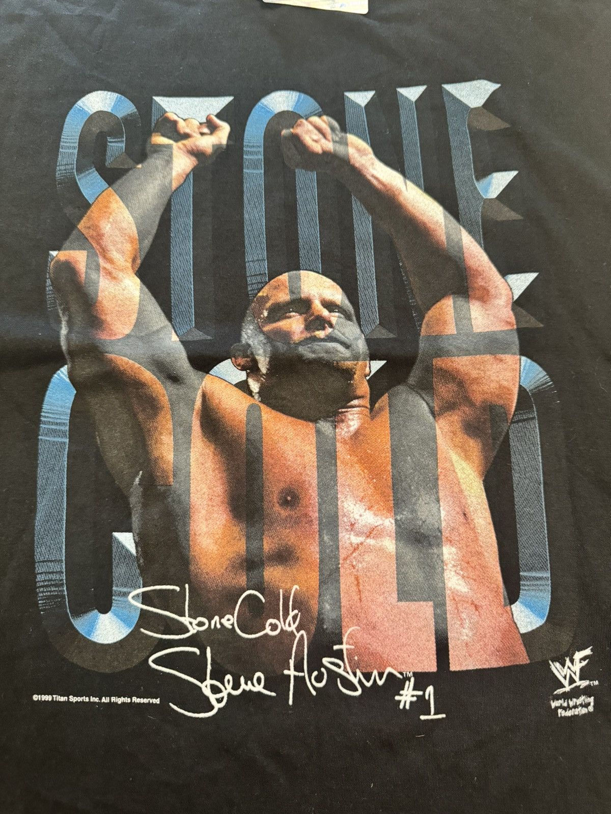 WWF WWF stone cold Steve autism 1999 Size US XL / EU 56 / 4 - 3 Thumbnail