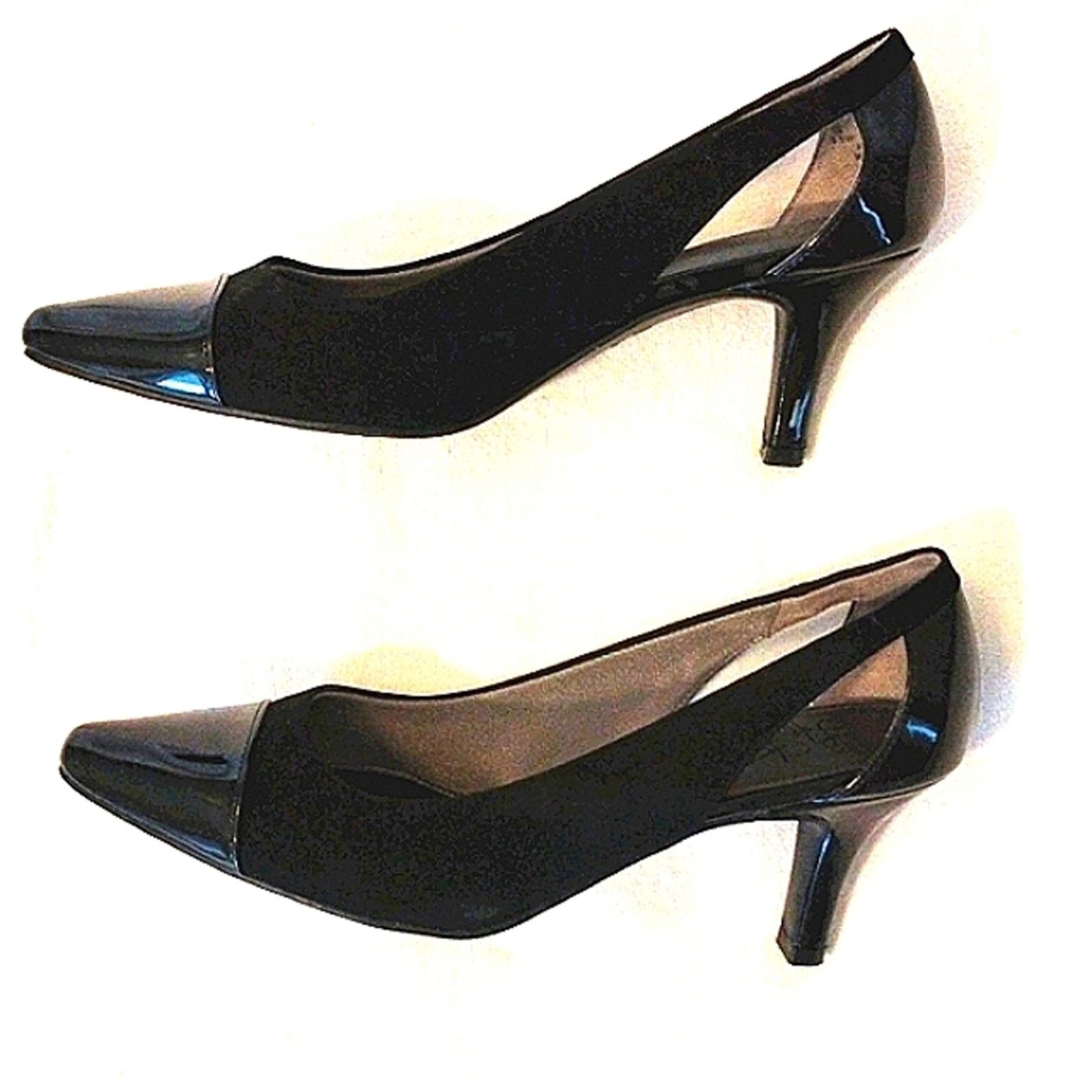 Other Life Stride Soft System Pumps Sz 9.5 BLACK Peekaboo Comfort Size US 9.5 / IT 39.5 - 3 Thumbnail