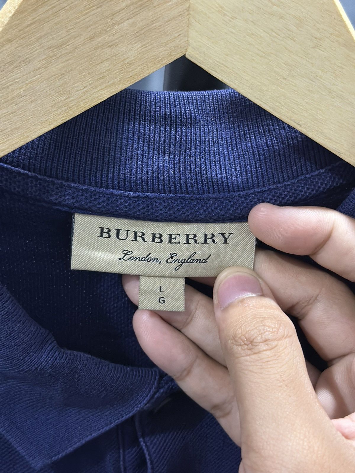 Burberry Burberry Embroidered Cotton Pique Polo Shirt Size US L / EU 52-54 / 3 - 4 Thumbnail