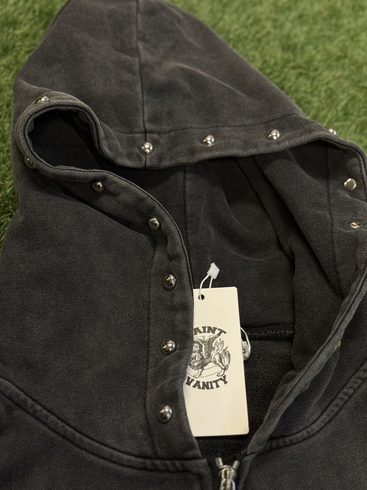Saint Vanity Saint Vanity Zip Up Hoodie Black Zip Up Studded Size Large Size US L / EU 52-54 / 3 - 8 Thumbnail