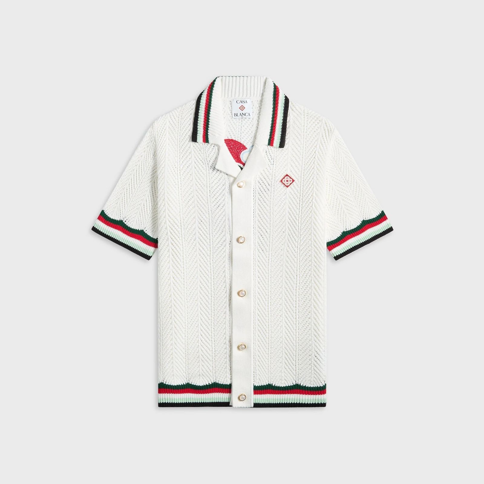 Casablanca Casablanca 'Montagne Chevron' Crochet White Shirt Size US S / EU 44-46 / 1 - 1 Preview