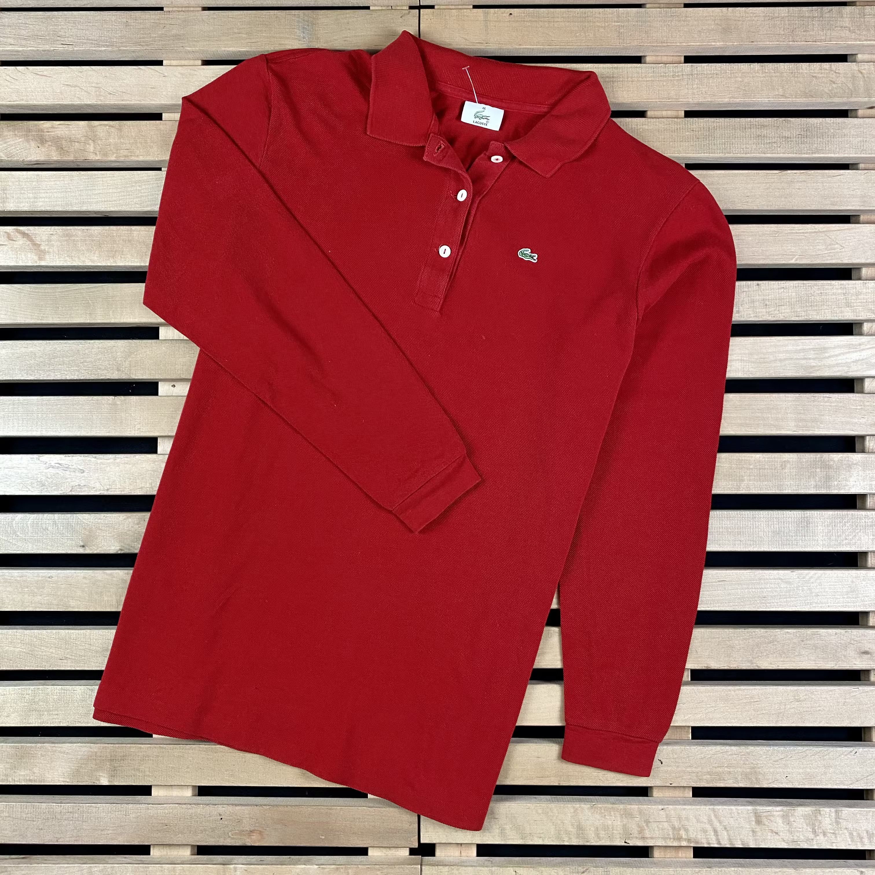 Lacoste × Vintage Mens Long Sleeve Lacoste Vintage Size 46 Size US M / EU 48-50 / 2 - 1 Thumbnail