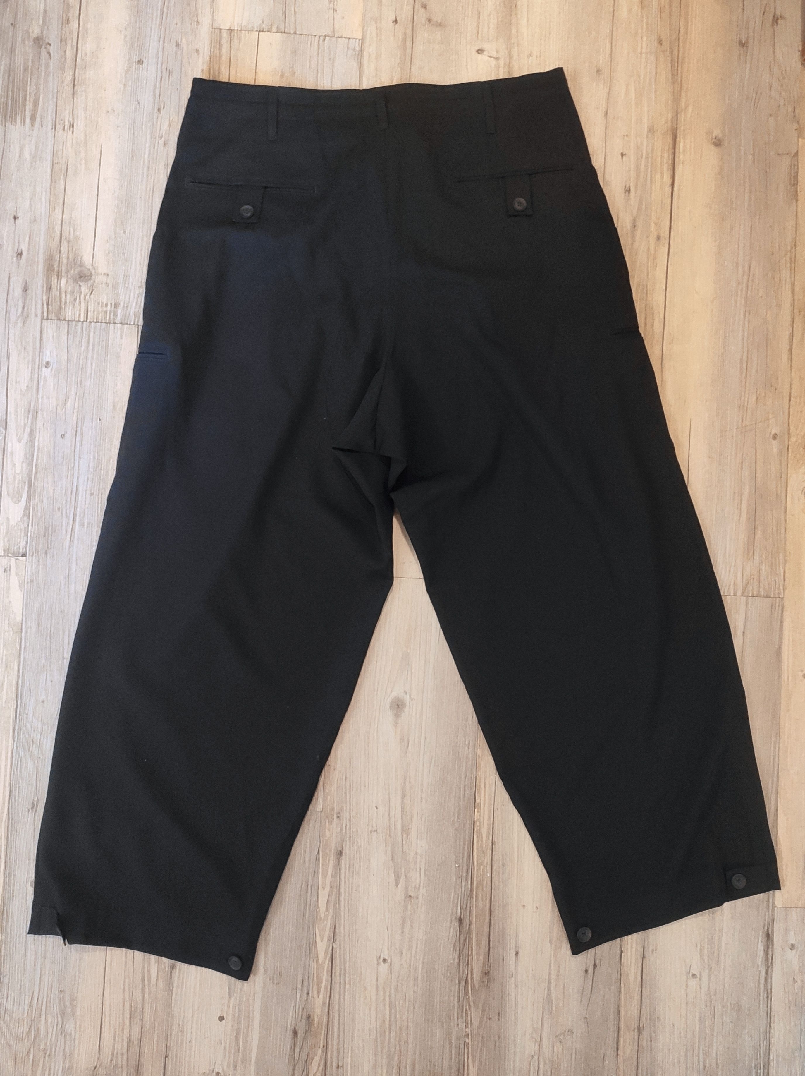 Yohji Yamamoto FW20 Wide gabardine trousers Size US 34 / EU 50 - 6 Thumbnail
