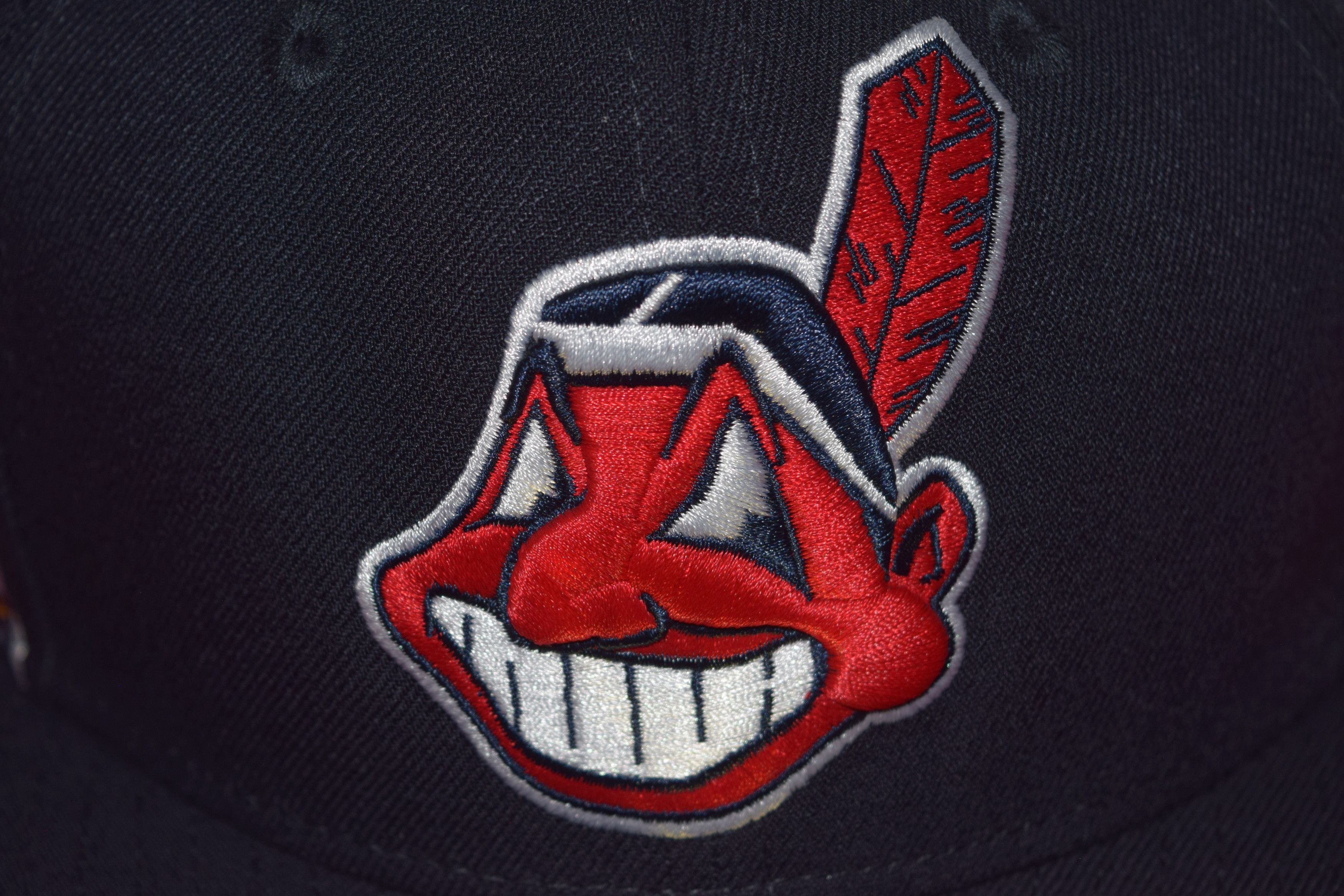 New Era New Era Cleveland Indians Chief Wahoo Blue Feather Hat Size ONE SIZE - 2 Thumbnail
