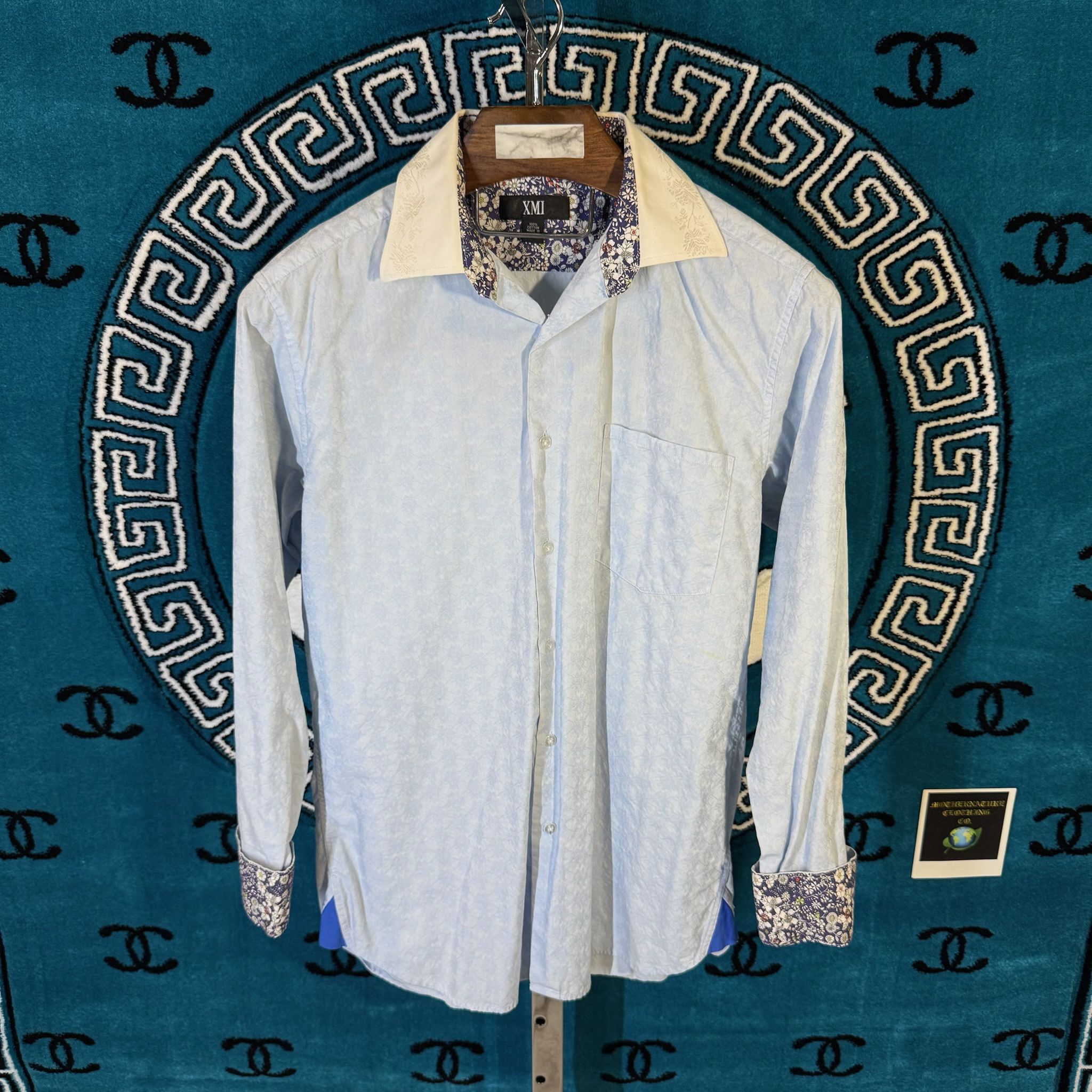 XMI Platinum PLATINUM COLLEZIONE CONTRAST FLORA L/S BUTTON UP Size US M / EU 48-50 / 2 - 1 Thumbnail