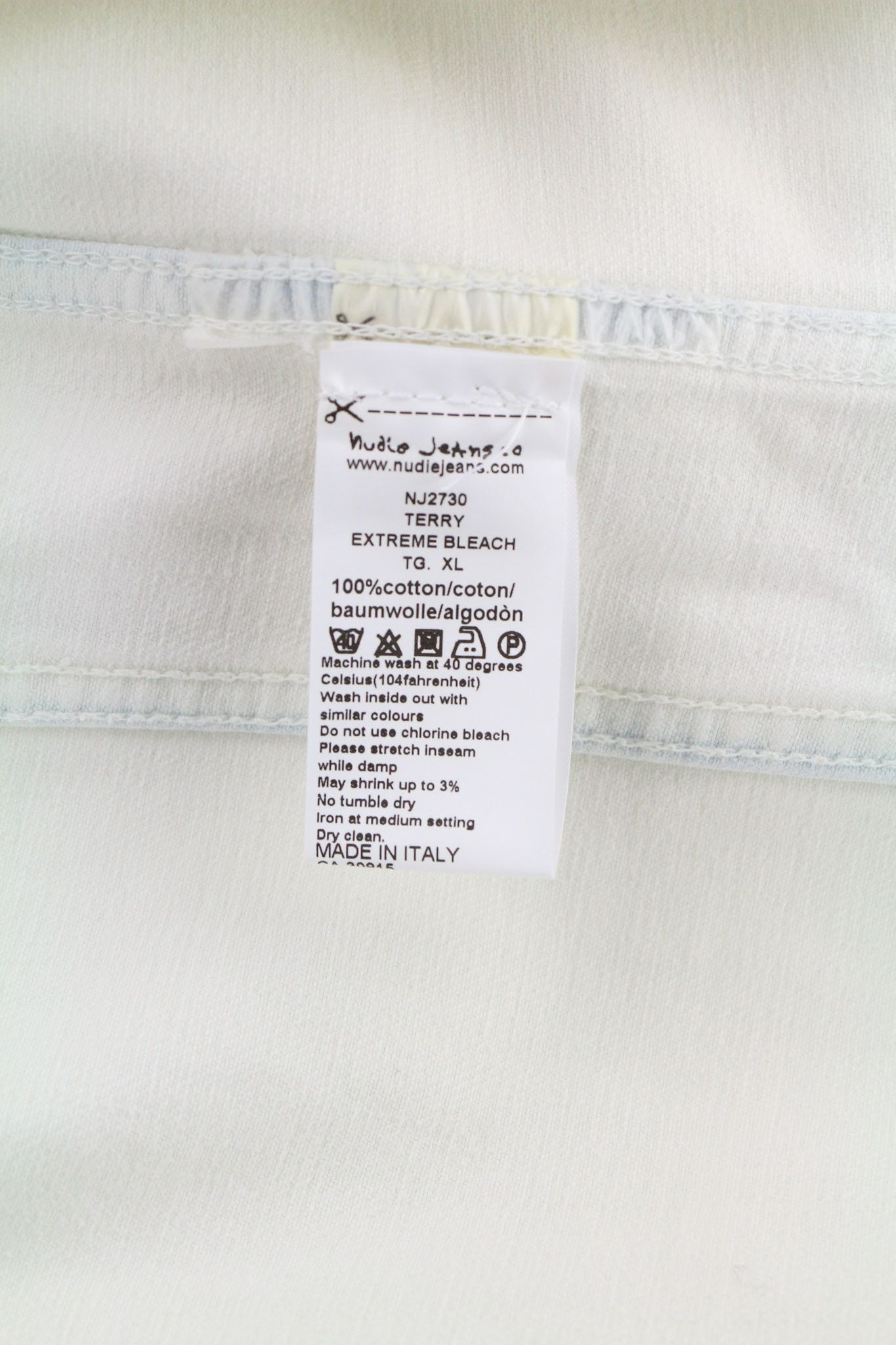 Nudie Jeans TERRY XL Extreme Bleach Light Jacket 81035 Size US XL / EU 56 / 4 - 7 Thumbnail