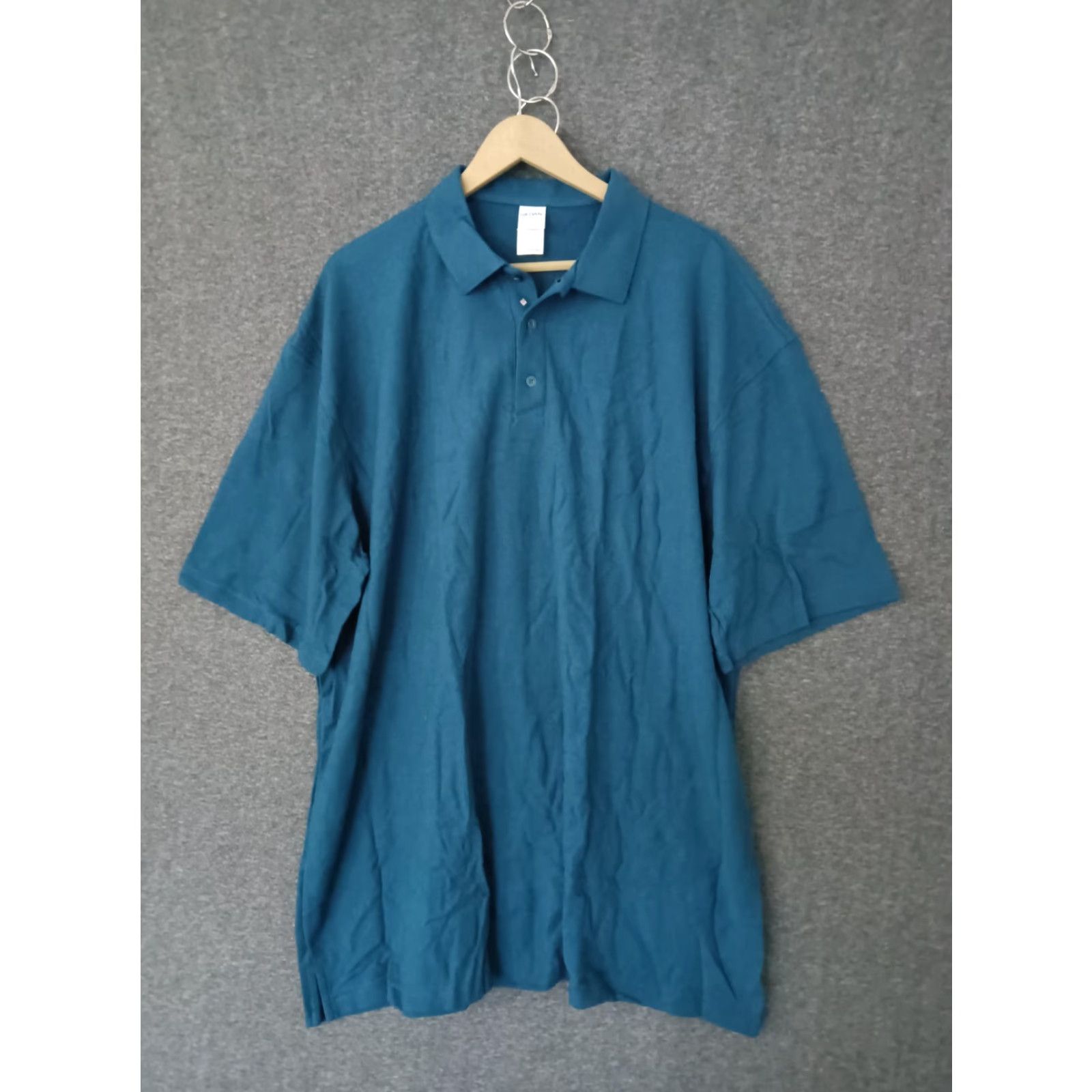 Gildan Gildan Polo Shirt Jersey Blue 3XL Men Short Sleeve Dryblend Collared Button-Down Casual Golf Classic Midweight Regular Fit Size US XXL / EU 58 / 5 - 2 Thumbnail
