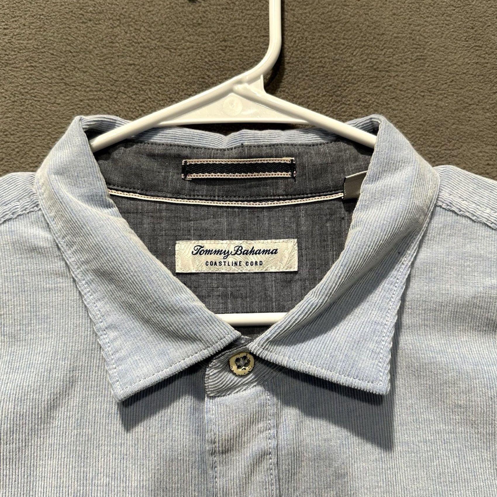 Tommy Bahama Tommy Bahama Shirt Mens 2XL Blue Coastline Cord Button Up Casual Corduroy EUC Size US XXL / EU 58 / 5 - 3 Thumbnail