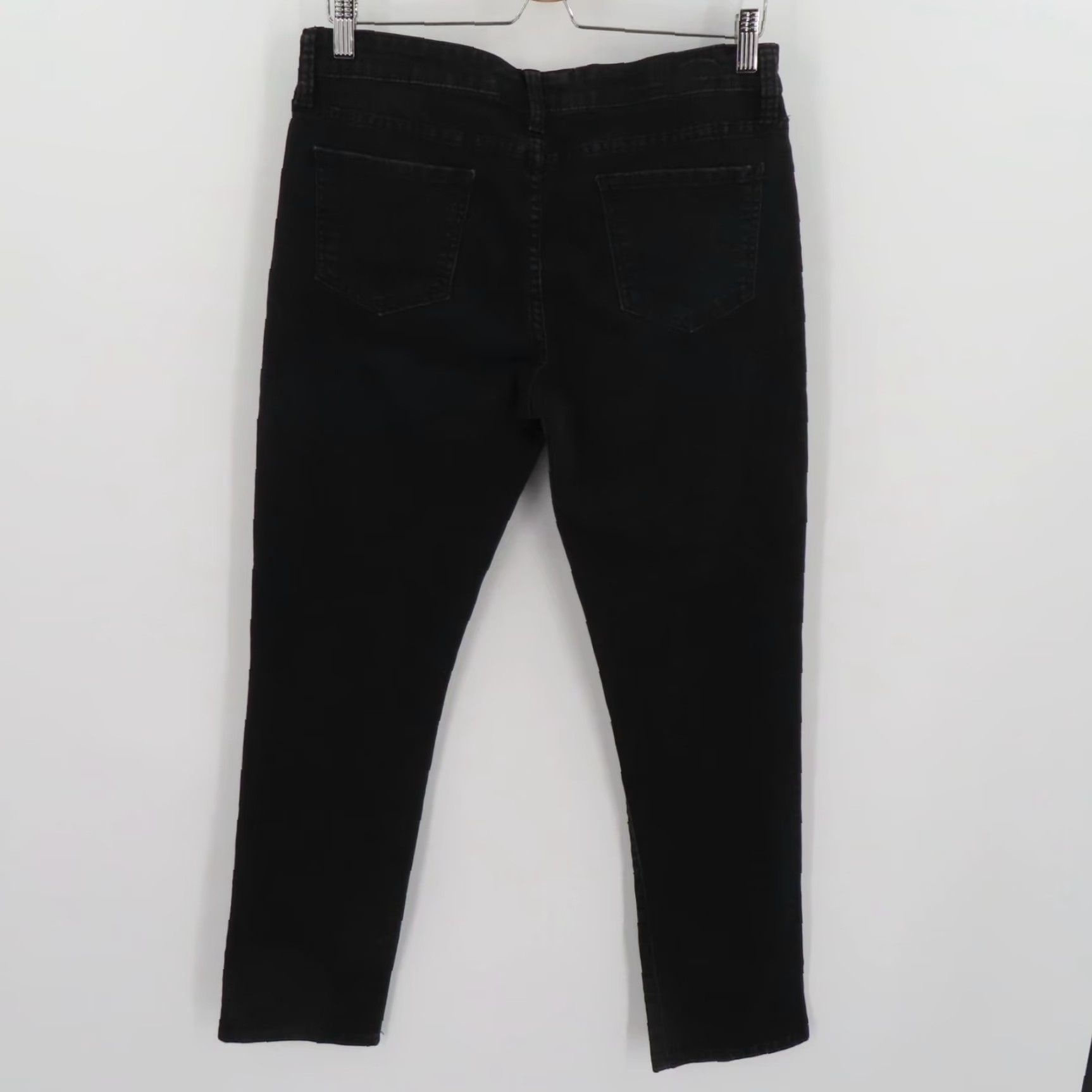 Vintage Kut from the Kloth Women Jeans 10 Sage Straight Leg Zipper Pocket Black Denim Slacks Size 32" / US 10 / IT 46 - 4 Thumbnail
