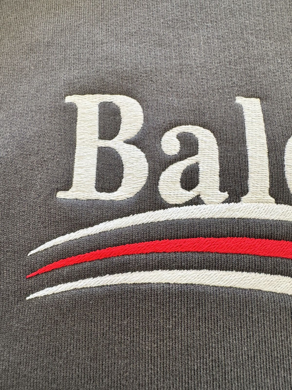 Balenciaga BALENCIAGA MEN'S POLITICAL CAMPAIGN HOODIE LARGE FIT IN GREY Size US XS / EU 42 / 0 - 5 Thumbnail