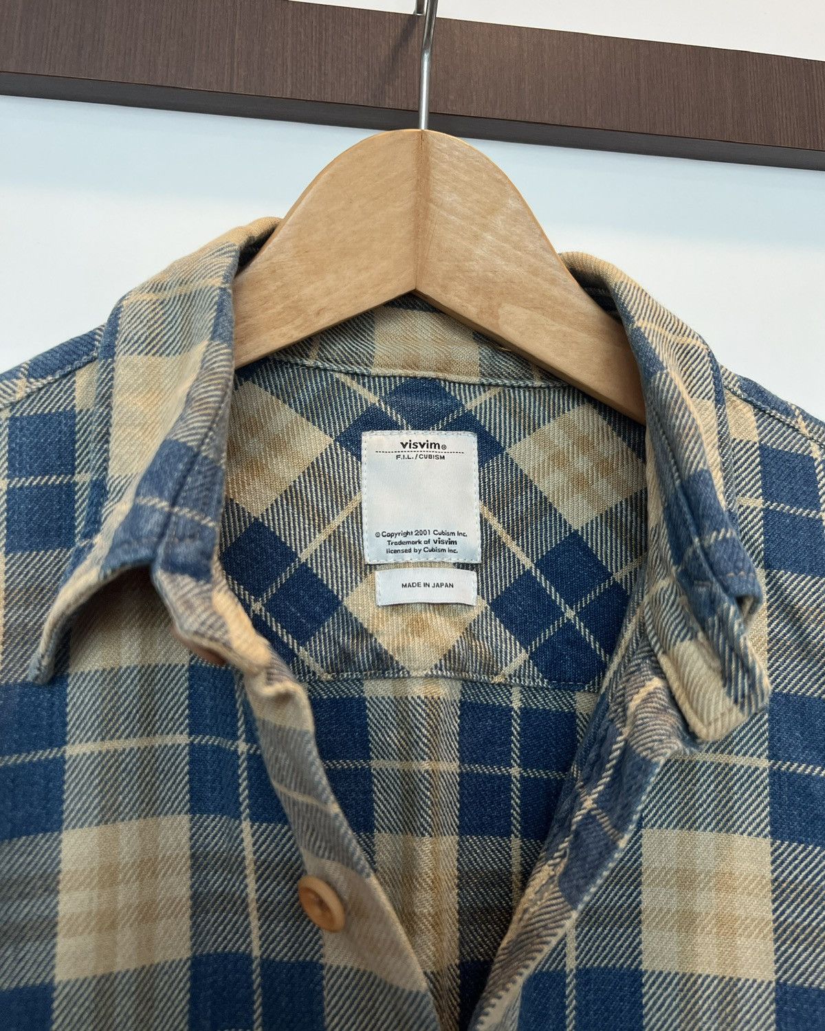 Visvim Visvim FW14 Black Elk Flannel (Indigo Check) Beige Size US S / EU 44-46 / 1 - 4 Thumbnail