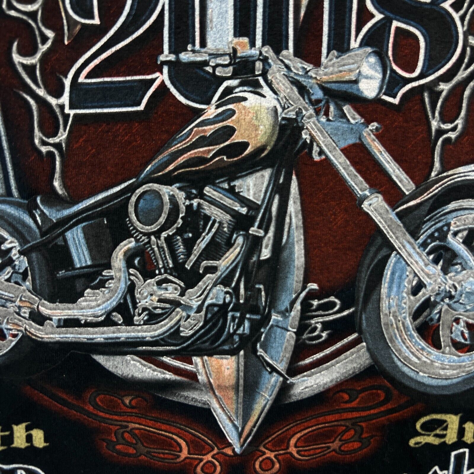 Gildan × Harley Davidson × Vintage 2008 Daytona Beach T Shirt Large Motorcycle Biker Flame Tee Size US L / EU 52-54 / 3 - 4 Thumbnail