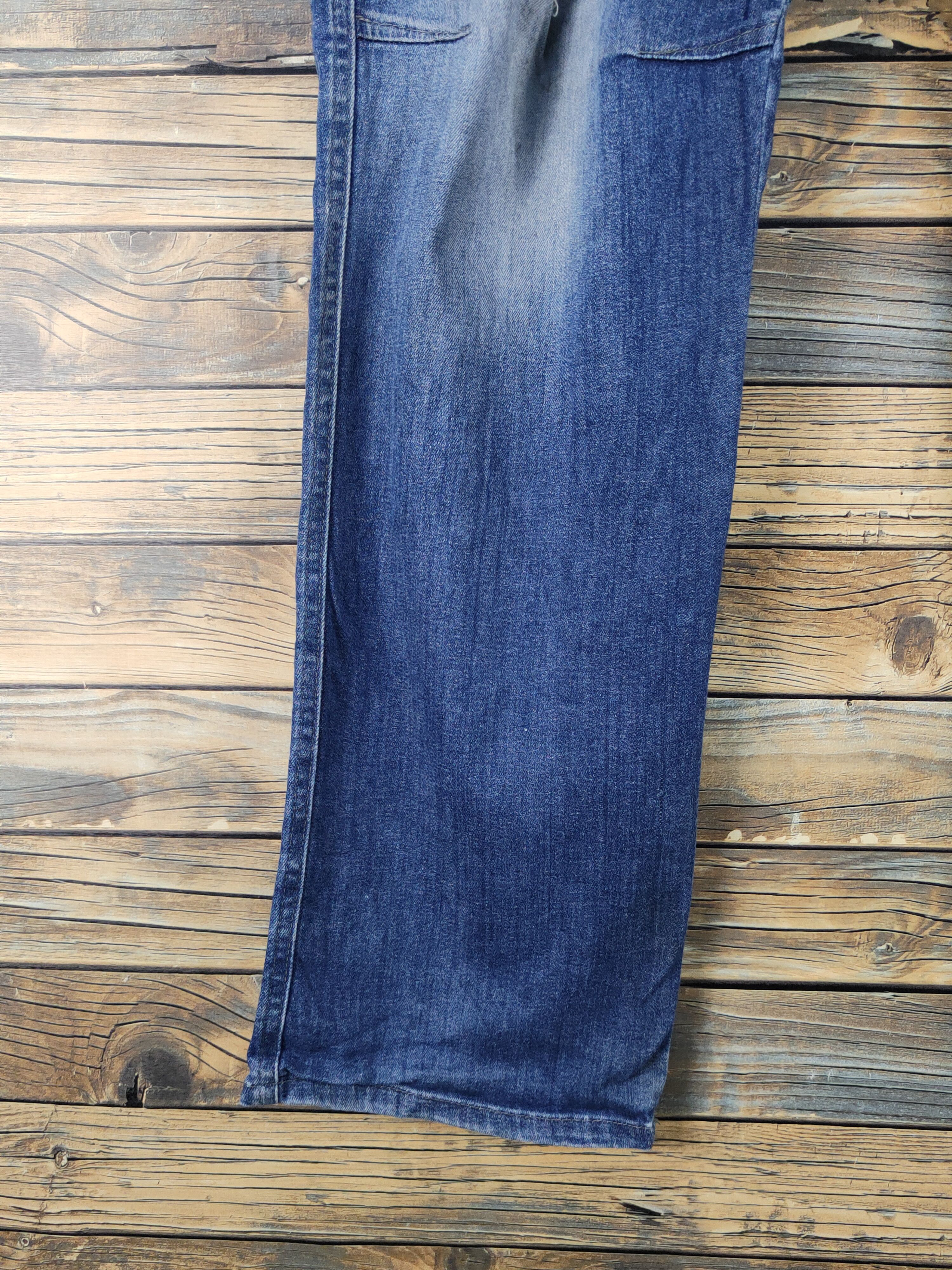 Japanese Brand Burtle Blue Distressed vintage soft denim Jeans #W2059 Size US 37 - 4 Thumbnail