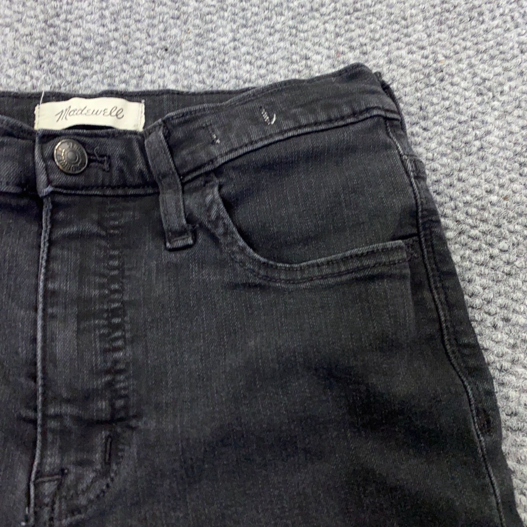 Madewell Madewell Jeans Womens High Rise Slim Stretch Skinny 27 Black Denim Trousers Jeans Size 27" / US 4 / IT 40 - 4 Thumbnail