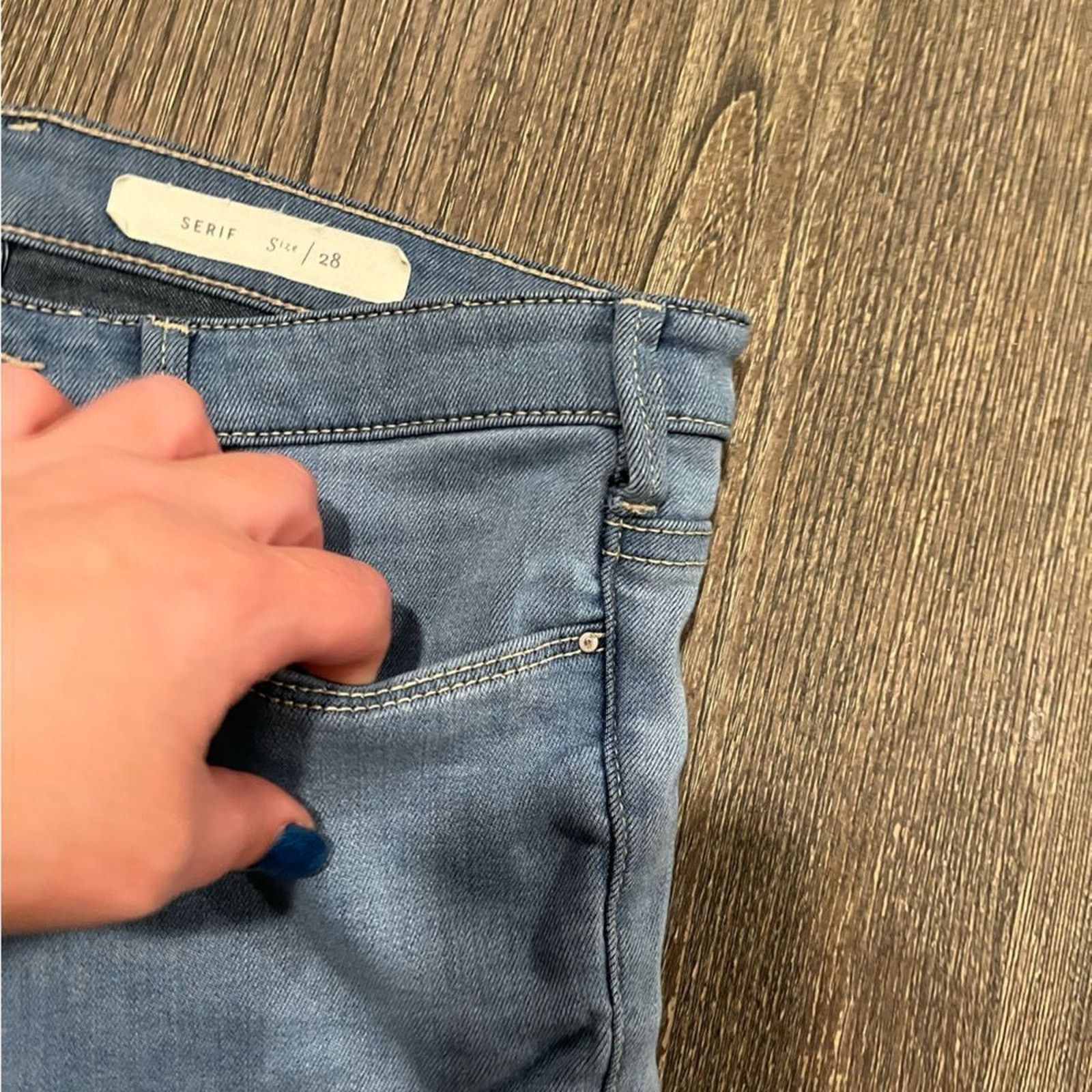 Anthropologie Pilcro and the Letterpress Serif Jeans Straight Leg Size 28" / US 6 / IT 42 - 6 Thumbnail