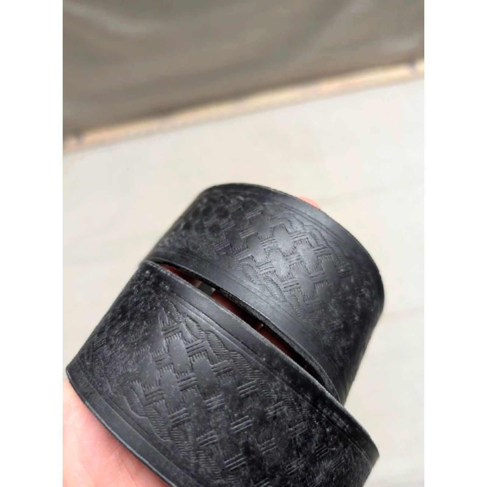 Vintage VINTAGE CABELA'S western belt belt 38 black leather PU coating western style with buckle screws Men Size US XXS / EU 40 - 3 Thumbnail