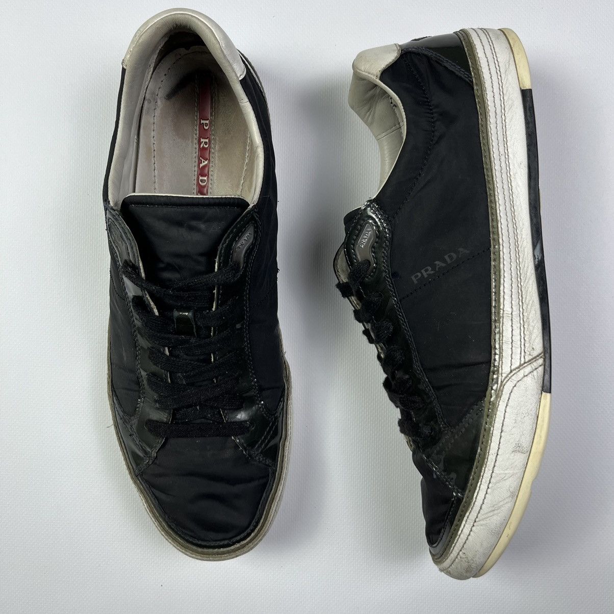 Prada × Vintage Prada Milano Vintage Low Sneakers Black Luxury Size US 8 / EU 41 - 4 Thumbnail