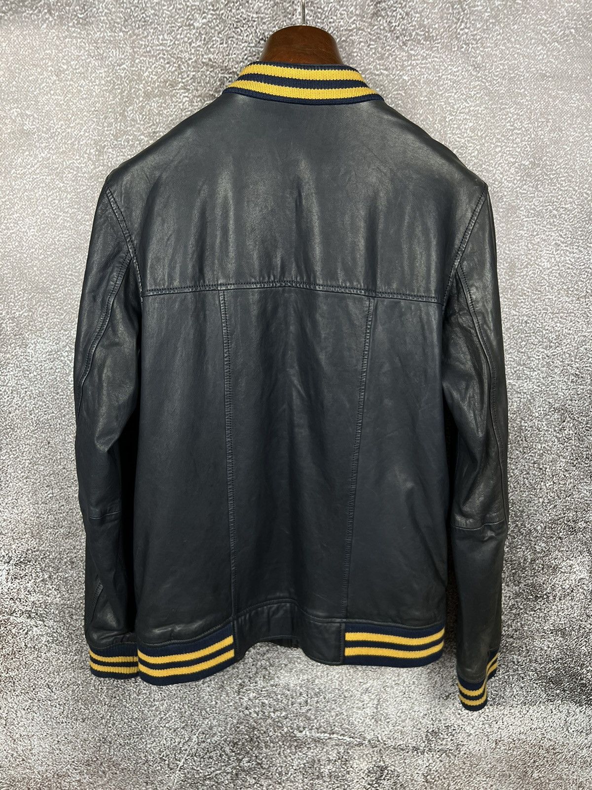 NN07 Nn07 No Nationality Leather Zip Biker Jacket Sample rare L Size US L / EU 52-54 / 3 - 2 Thumbnail