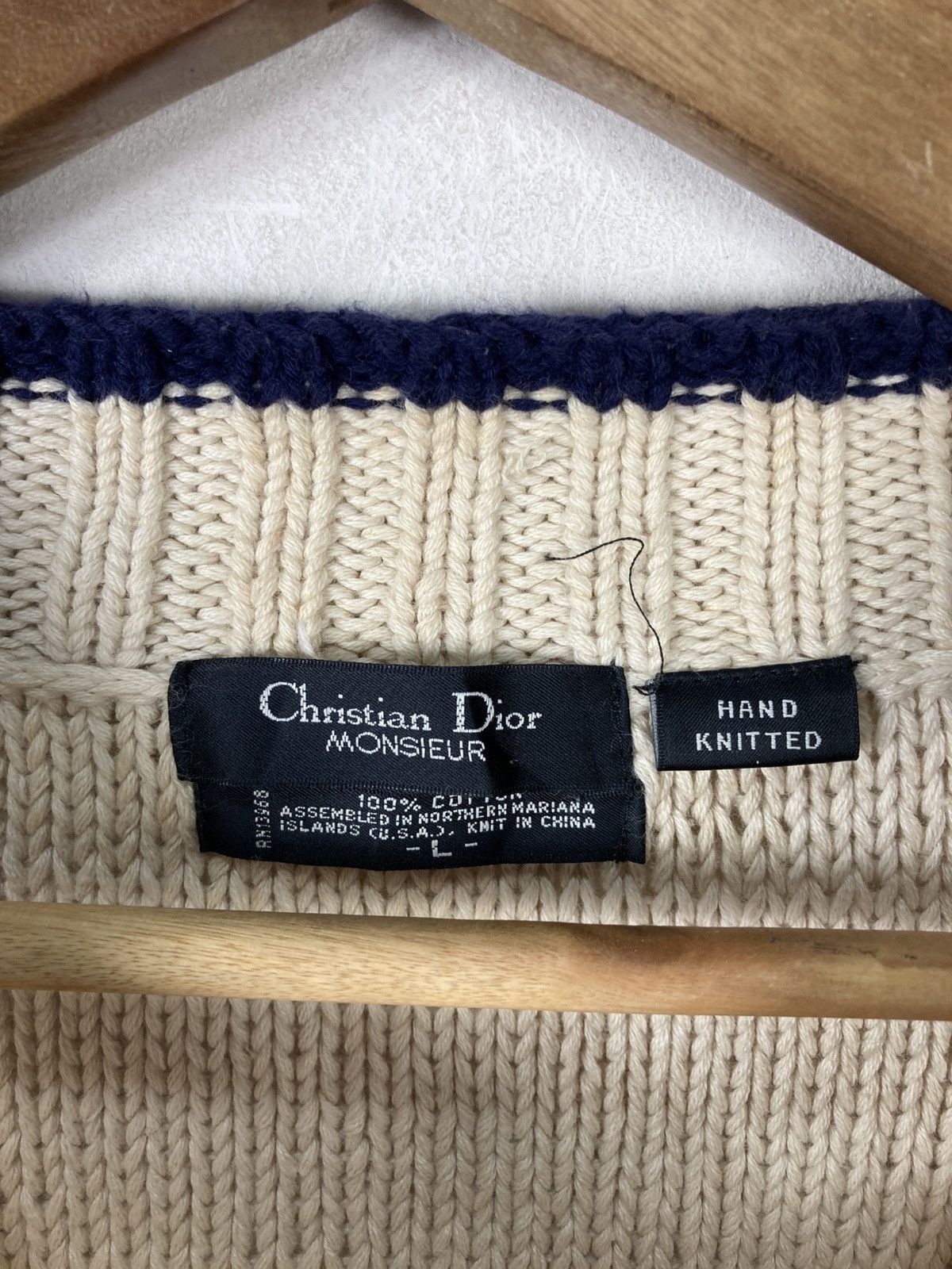 Christian Dior Monsieur Vintage Christian Dior Monsieur Hand Knitted Knitwear Usa Size US L / EU 52-54 / 3 - 6 Thumbnail