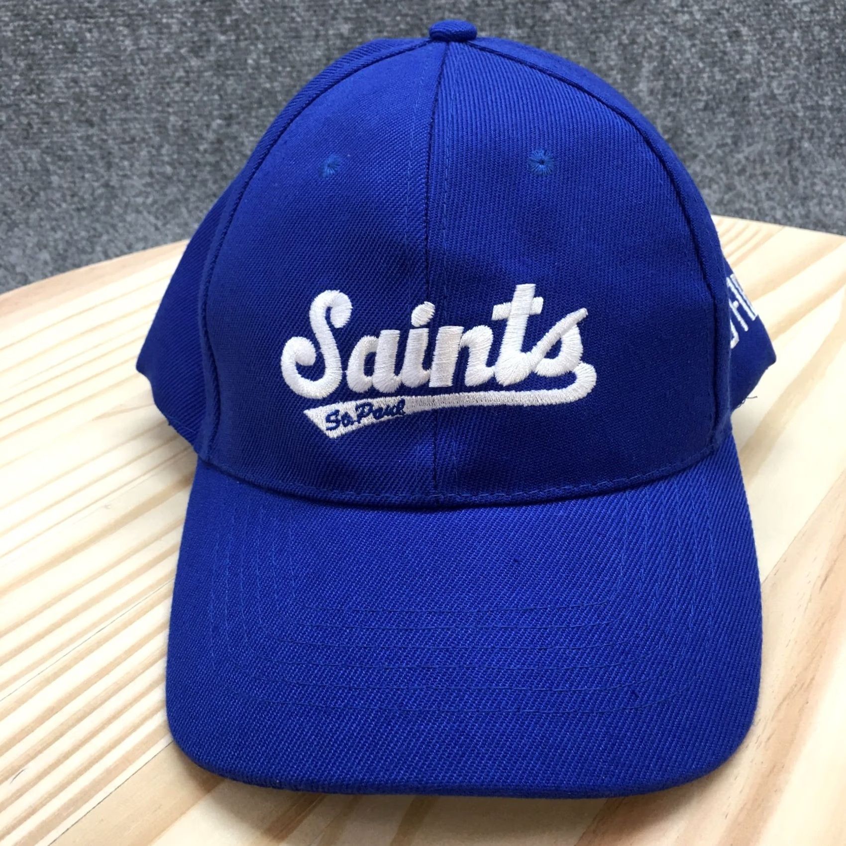 Logo 7 St. Paul Saints Baseball Hat Mens Blue One Size Curved Brim Embroidered Logo Size ONE SIZE - 2 Thumbnail