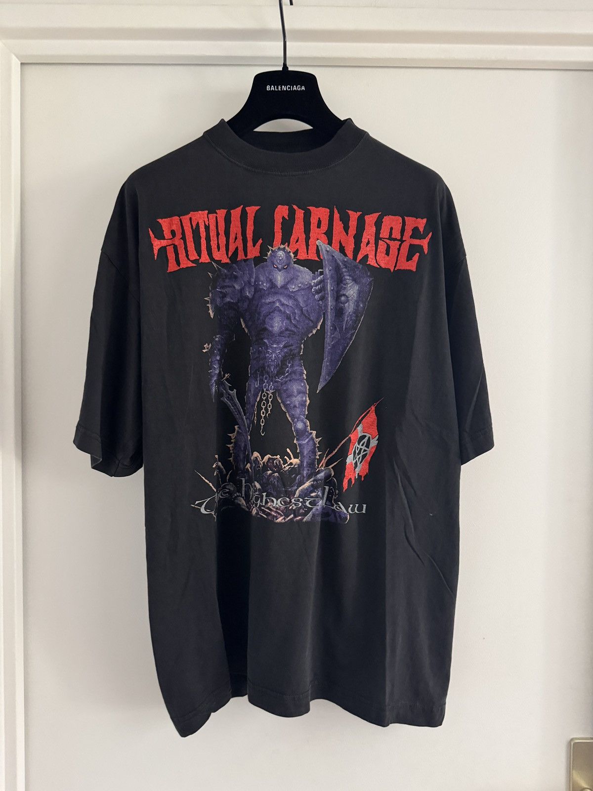 *RARE* 90s VINTAGE BAND TEE METAL RITUAL CARNAGE KNIGHT EURO