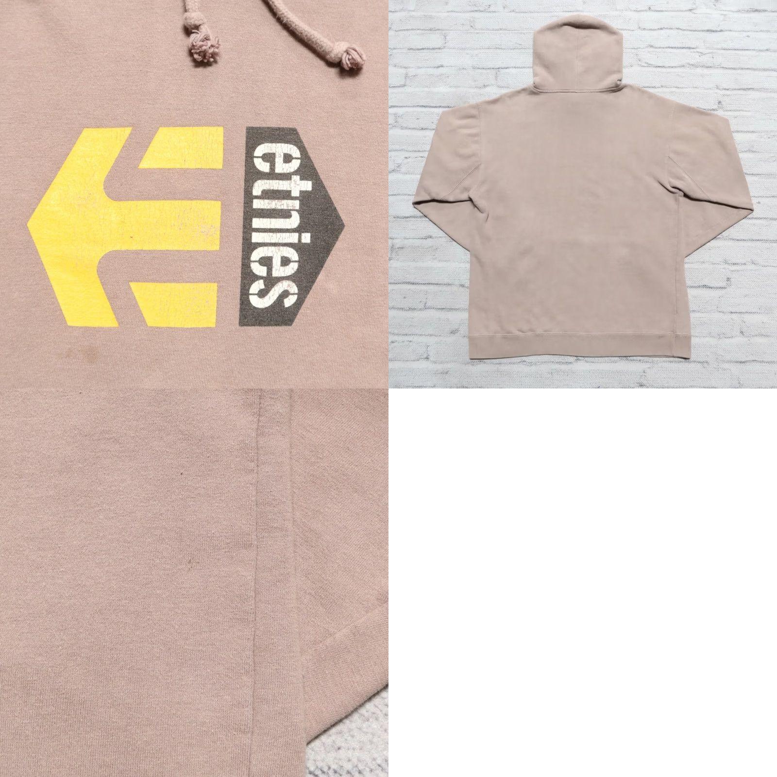 Etnies VINTAGE Etnies Logo Hoody Sweatshirt Shirt Mens M Tan Y2K 00s Skate Skateboard Size US M / EU 48-50 / 2 - 10 Thumbnail