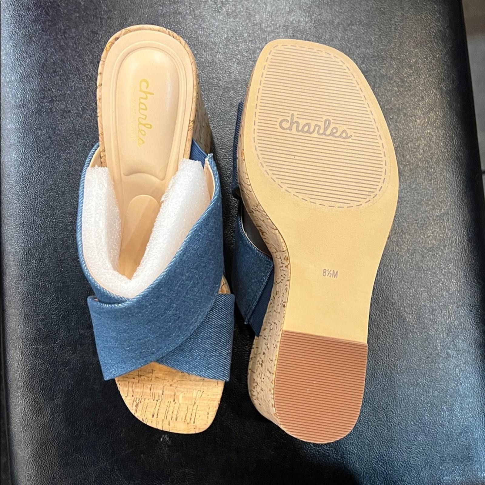 Other Denim Wedge Sandals Size US 8.5 / IT 38.5 - 4 Thumbnail