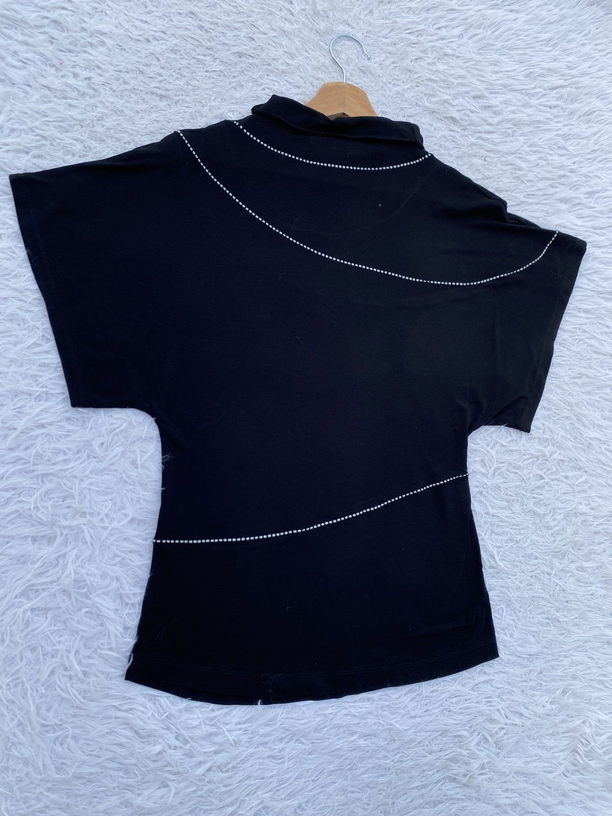 Issey Miyake Rare Issey Miyake Stylized turtleneck Decorative dotted Top Size S / US 4 / IT 40 - 17 Thumbnail